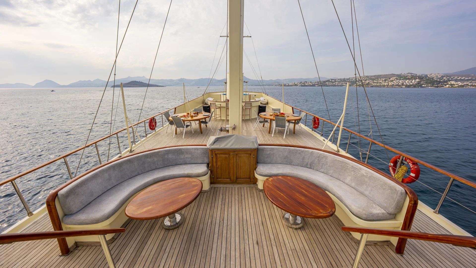 Elara 1 gulet amenities exterior deck in Türkiye