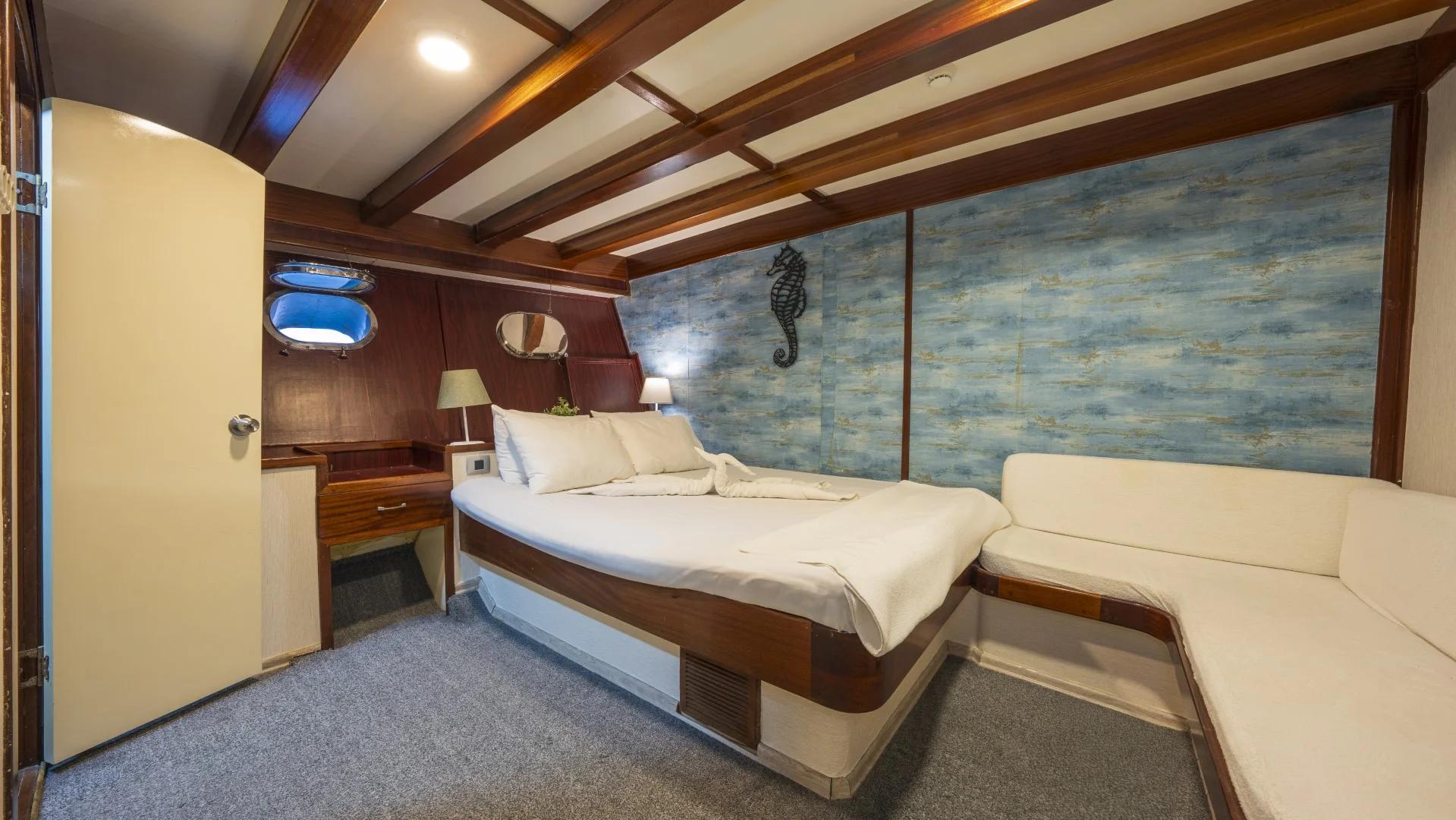 Elara 1 gulet accommodation interior cabin in Türkiye