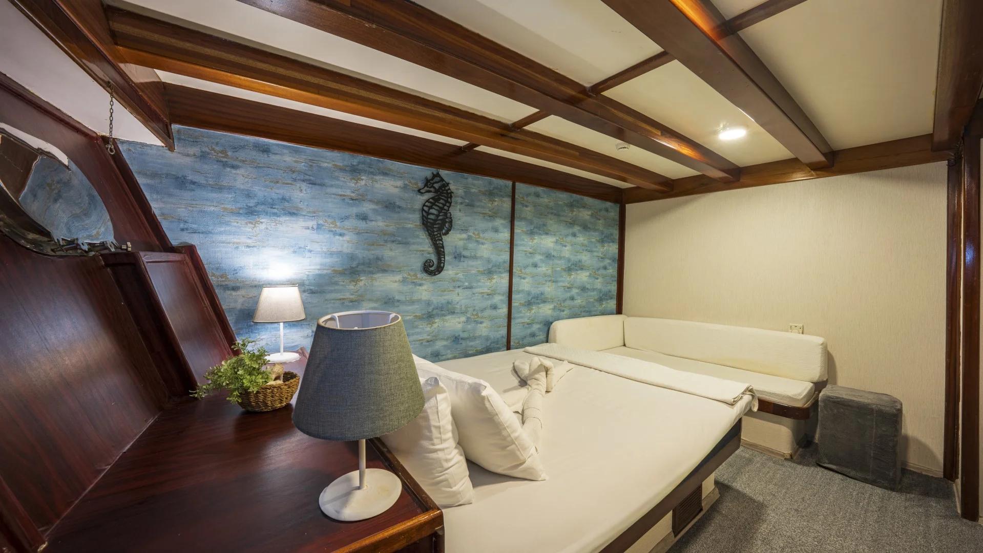 Elara 1 gulet accommodation interior cabin in Türkiye