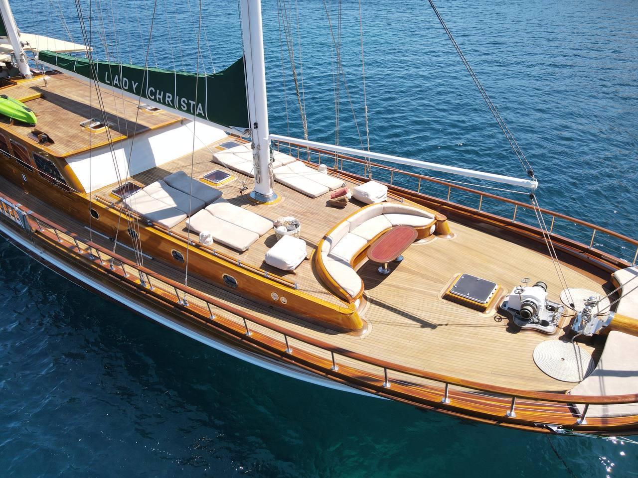 Lady Christa gulet amenities aerial view in Türkiye