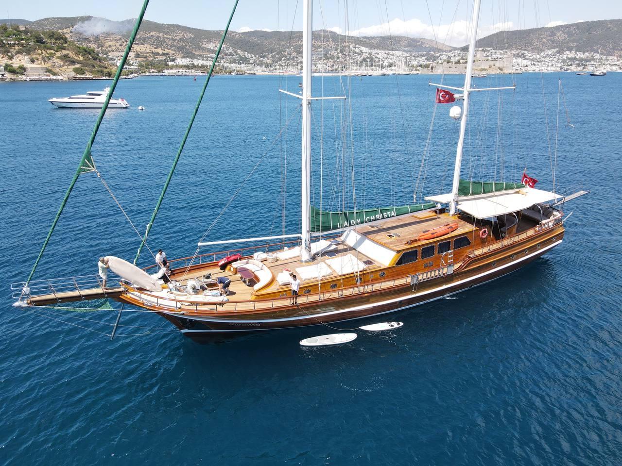 Lady Christa gulet amenities aerial view in Türkiye