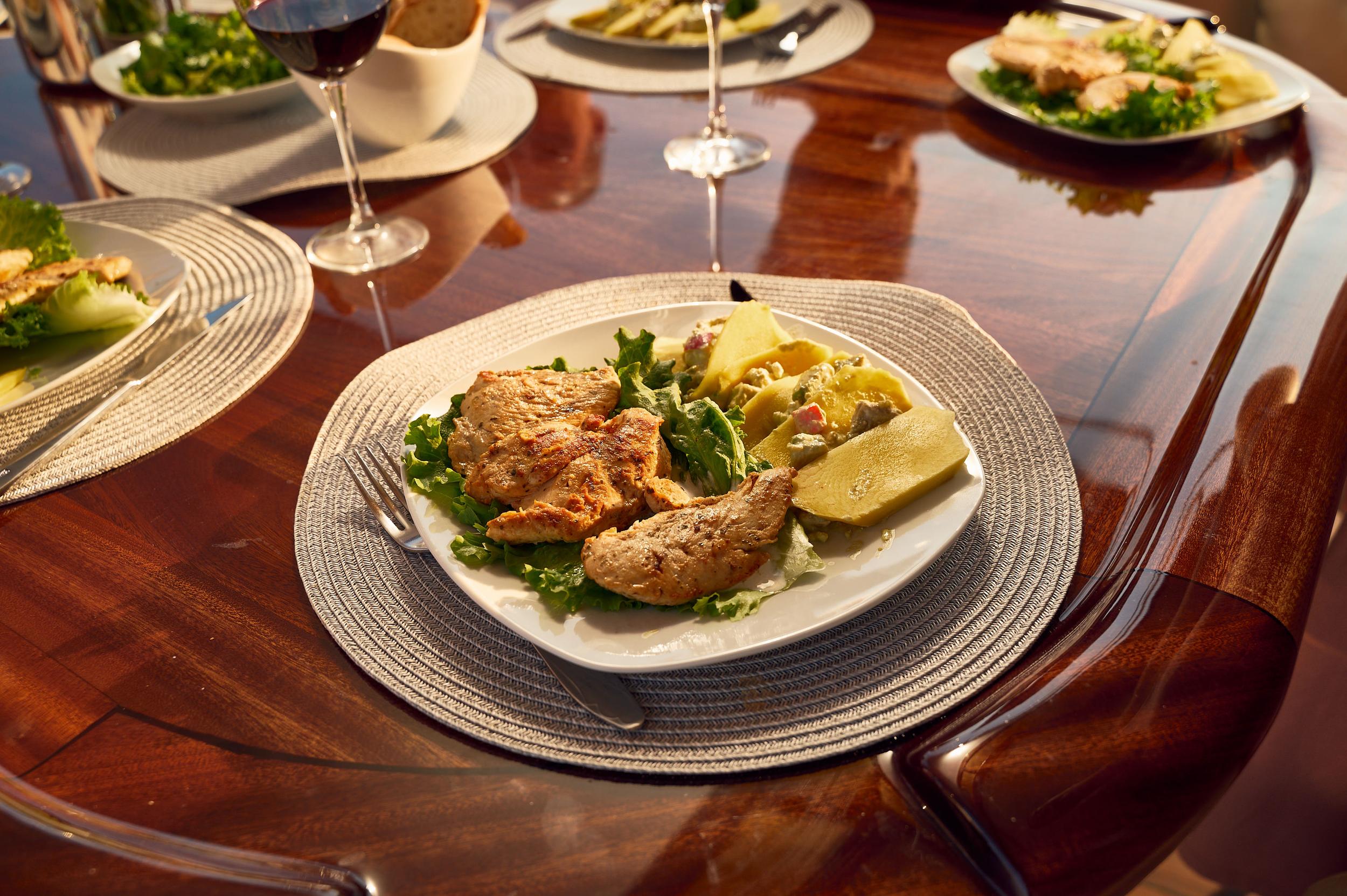 Trebenna gulet amenities lifestyle dining in Croatia