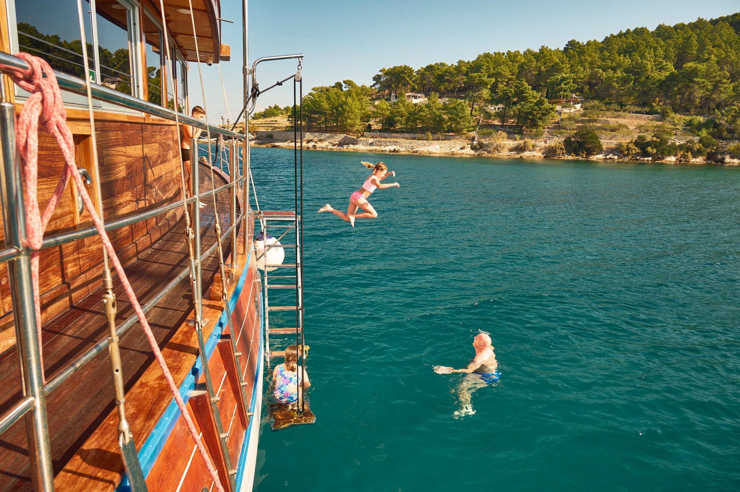 Trebenna gulet amenities lifestyle dining in Croatia