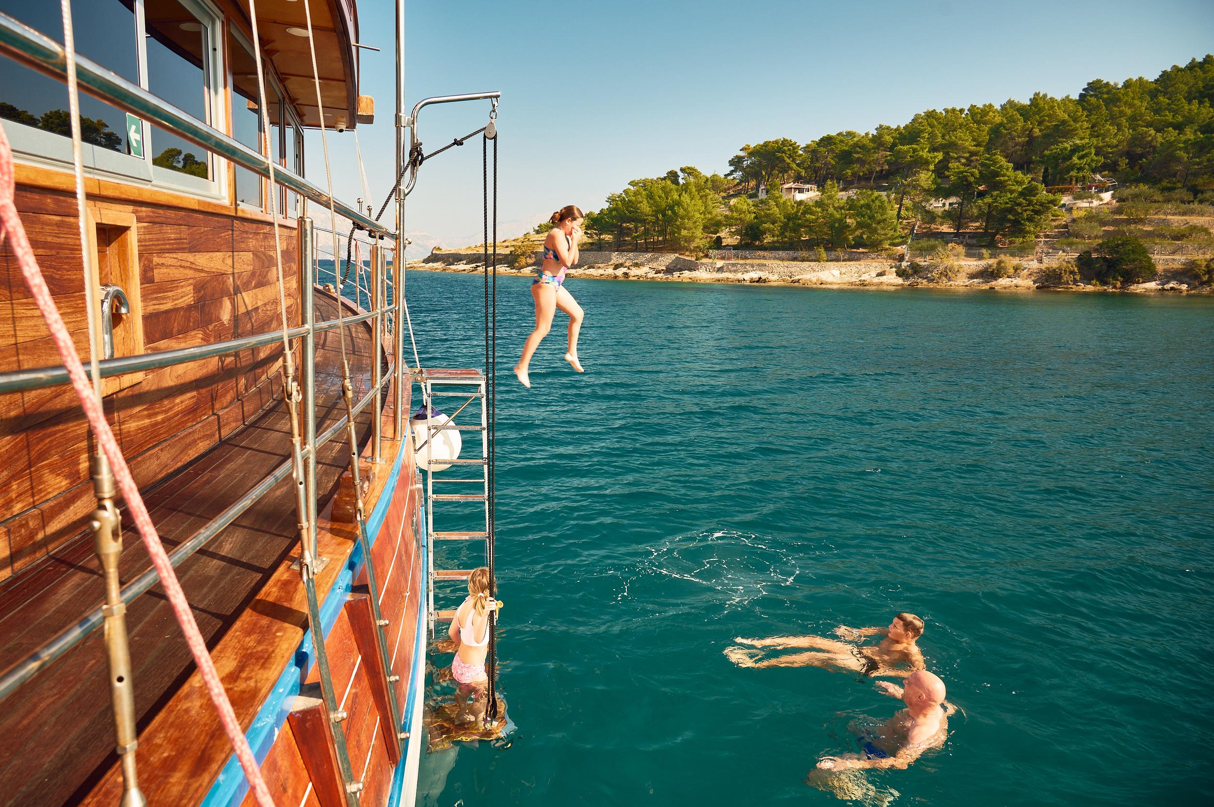 Trebenna gulet amenities lifestyle dining in Croatia