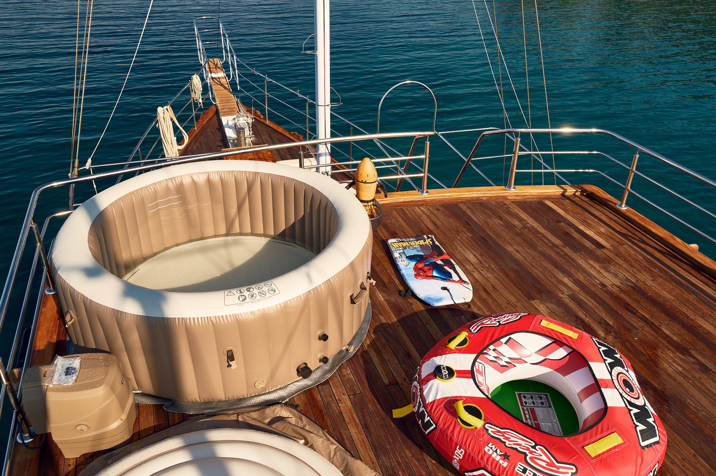 Trebenna gulet amenities exterior deck in Croatia