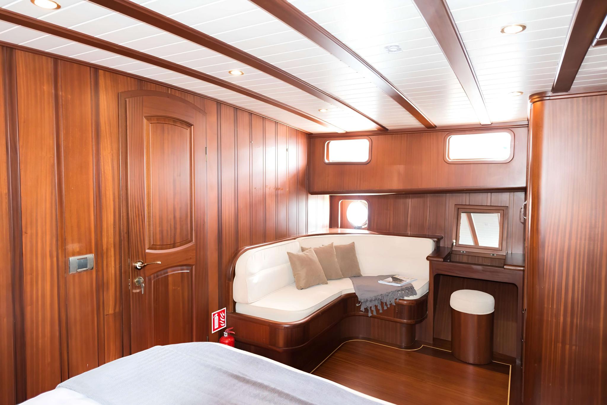 Primadonna gulet accommodation interior cabin in Türkiye