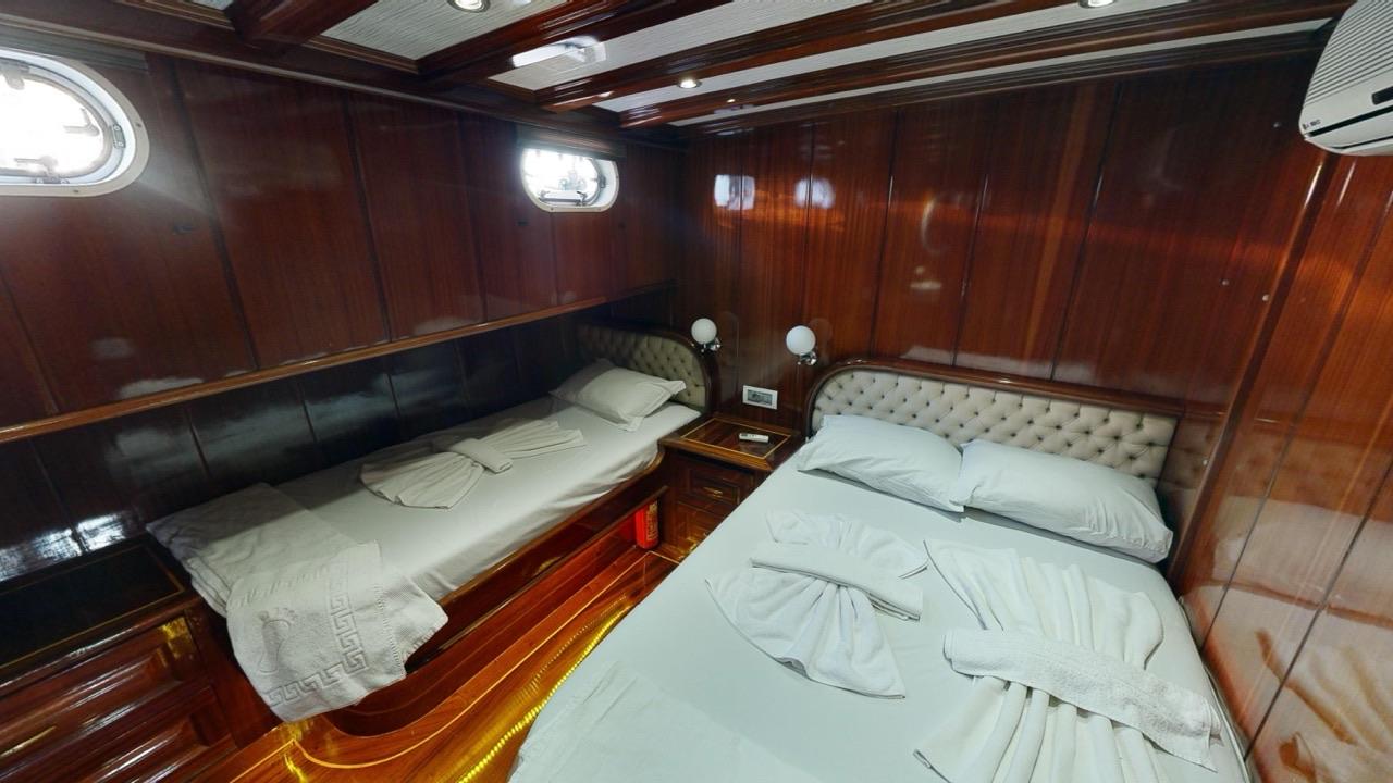 Dear Lila gulet accommodation interior cabin in Türkiye