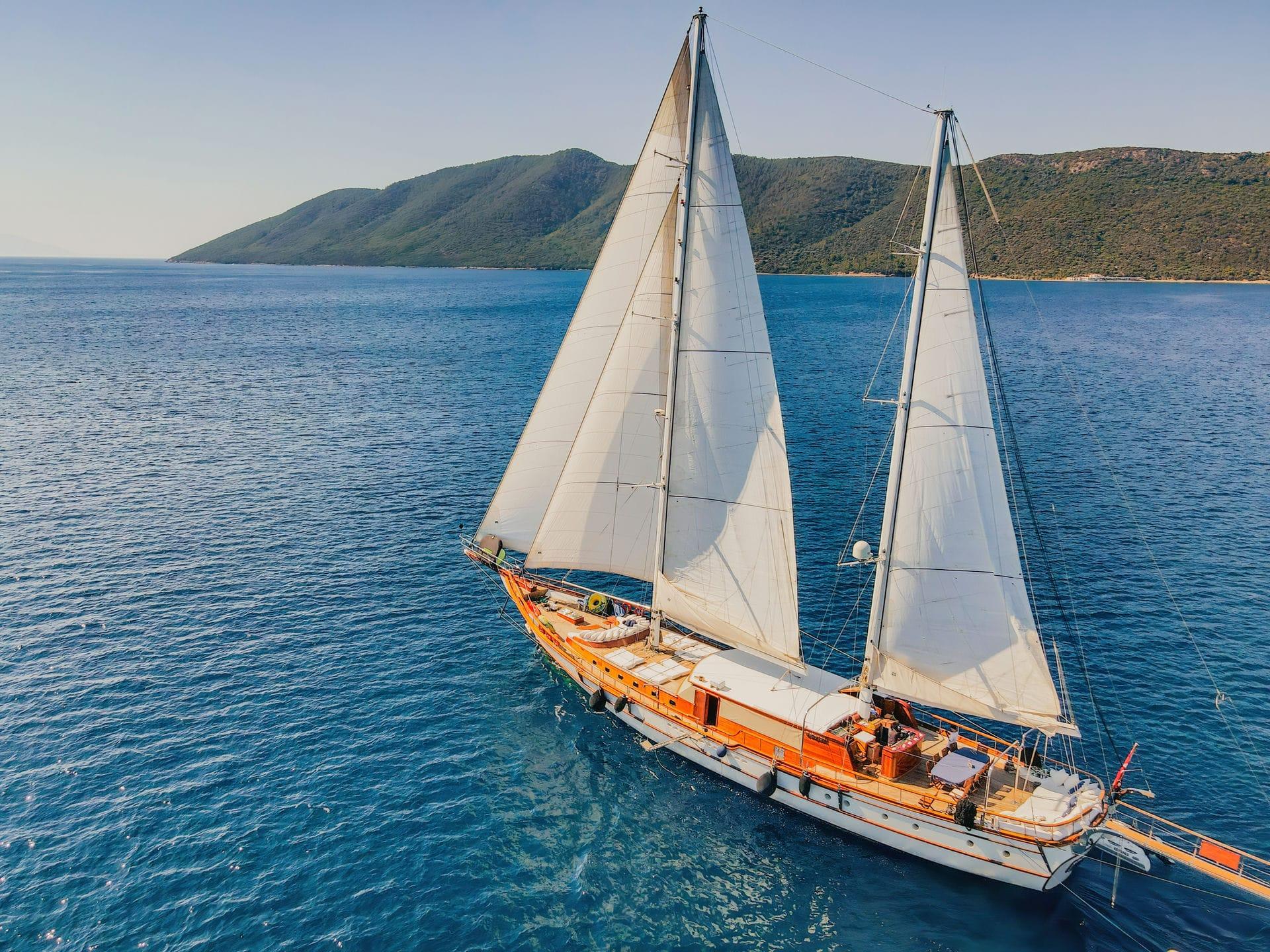 Babylon gulet amenities aerial view in Türkiye