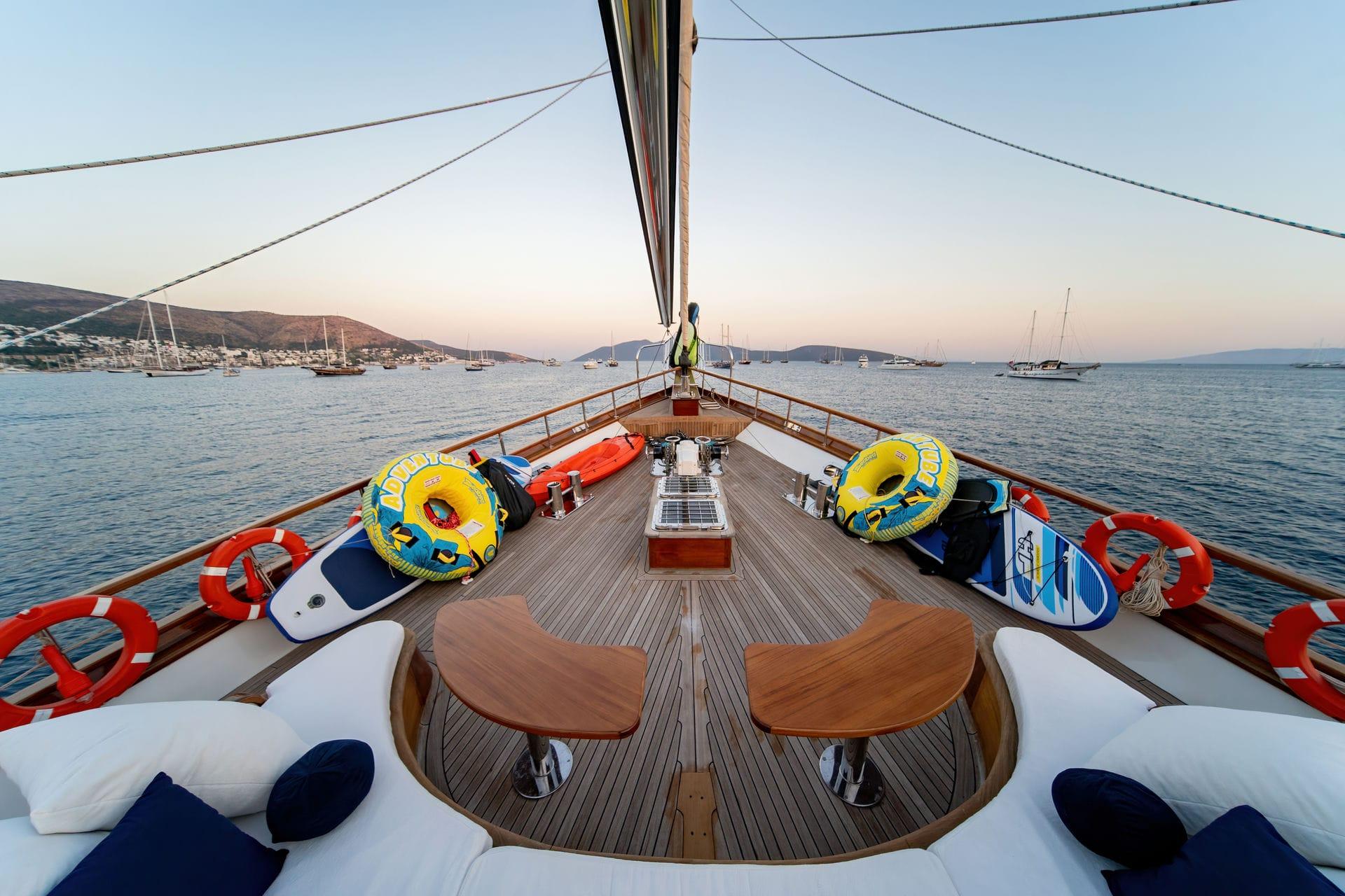 Babylon gulet amenities exterior deck in Türkiye