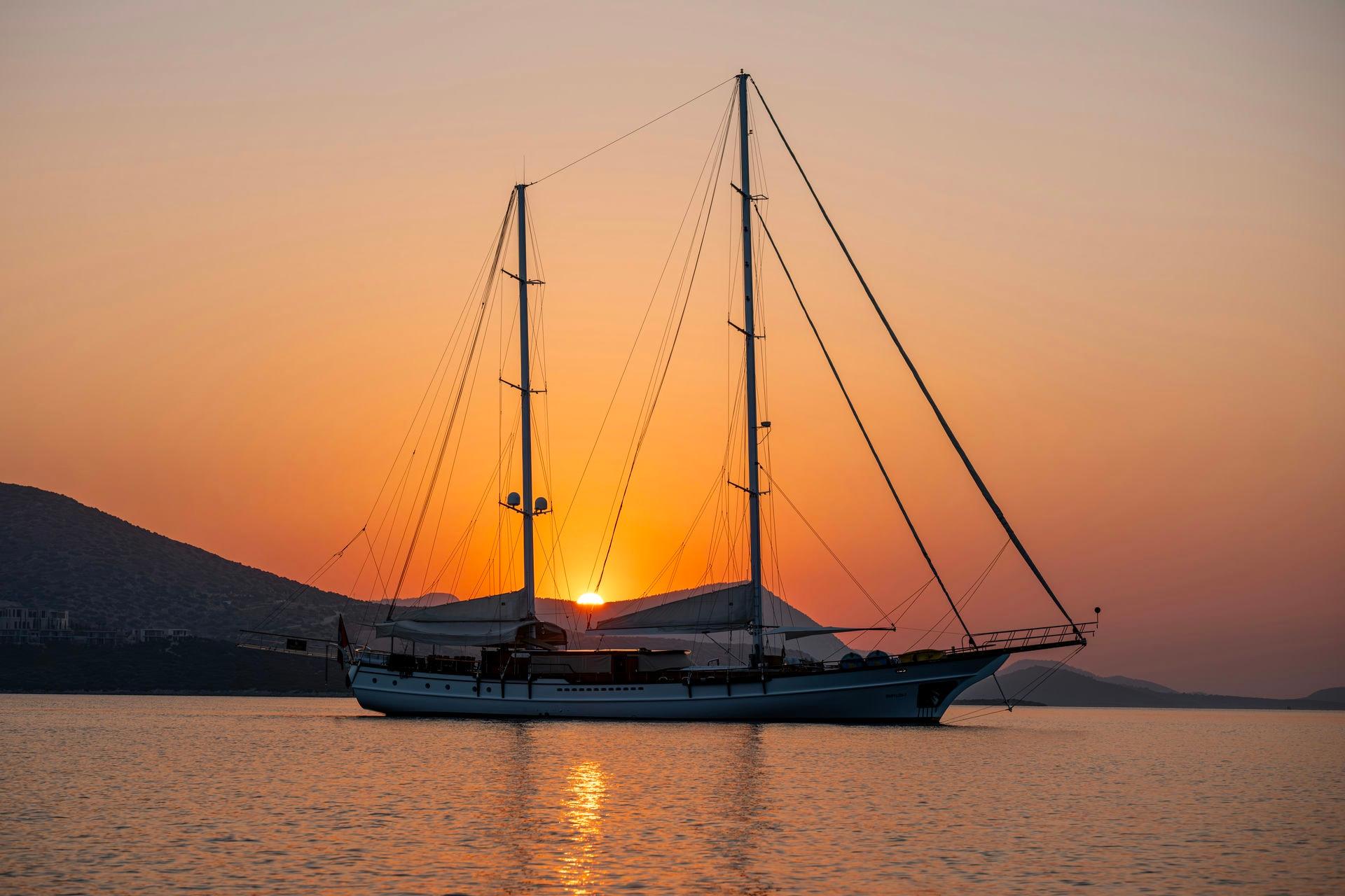 Babylon gulet amenities aerial view in Türkiye