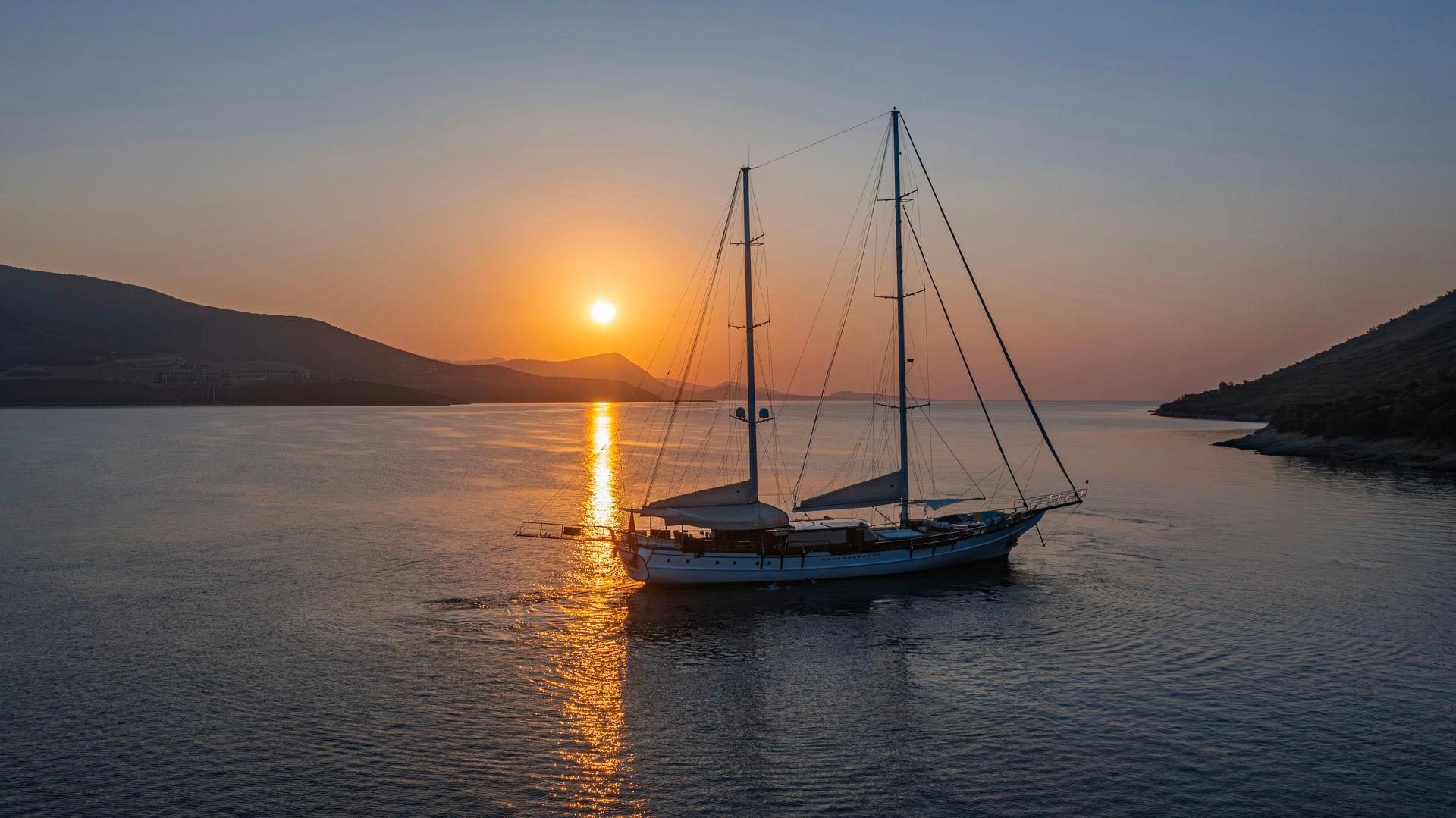 Babylon gulet amenities aerial view in Türkiye