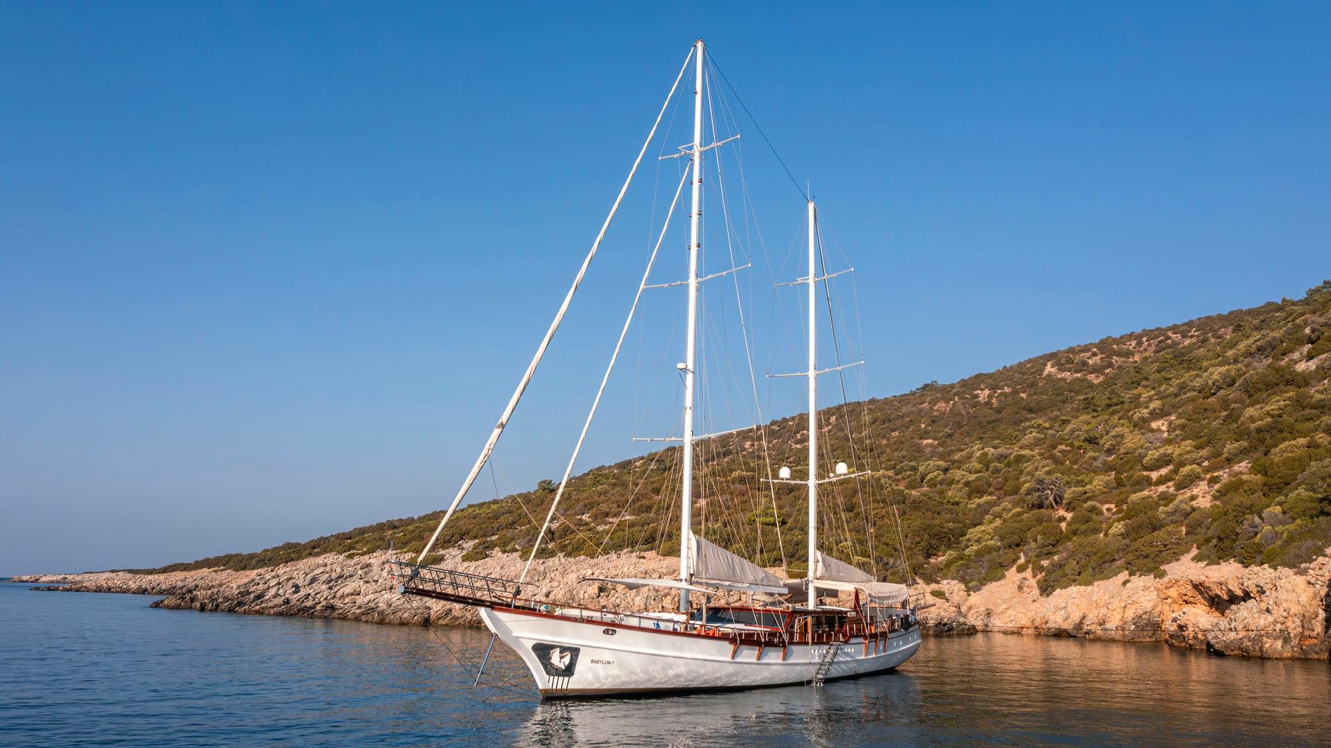 Babylon gulet amenities aerial view in Türkiye