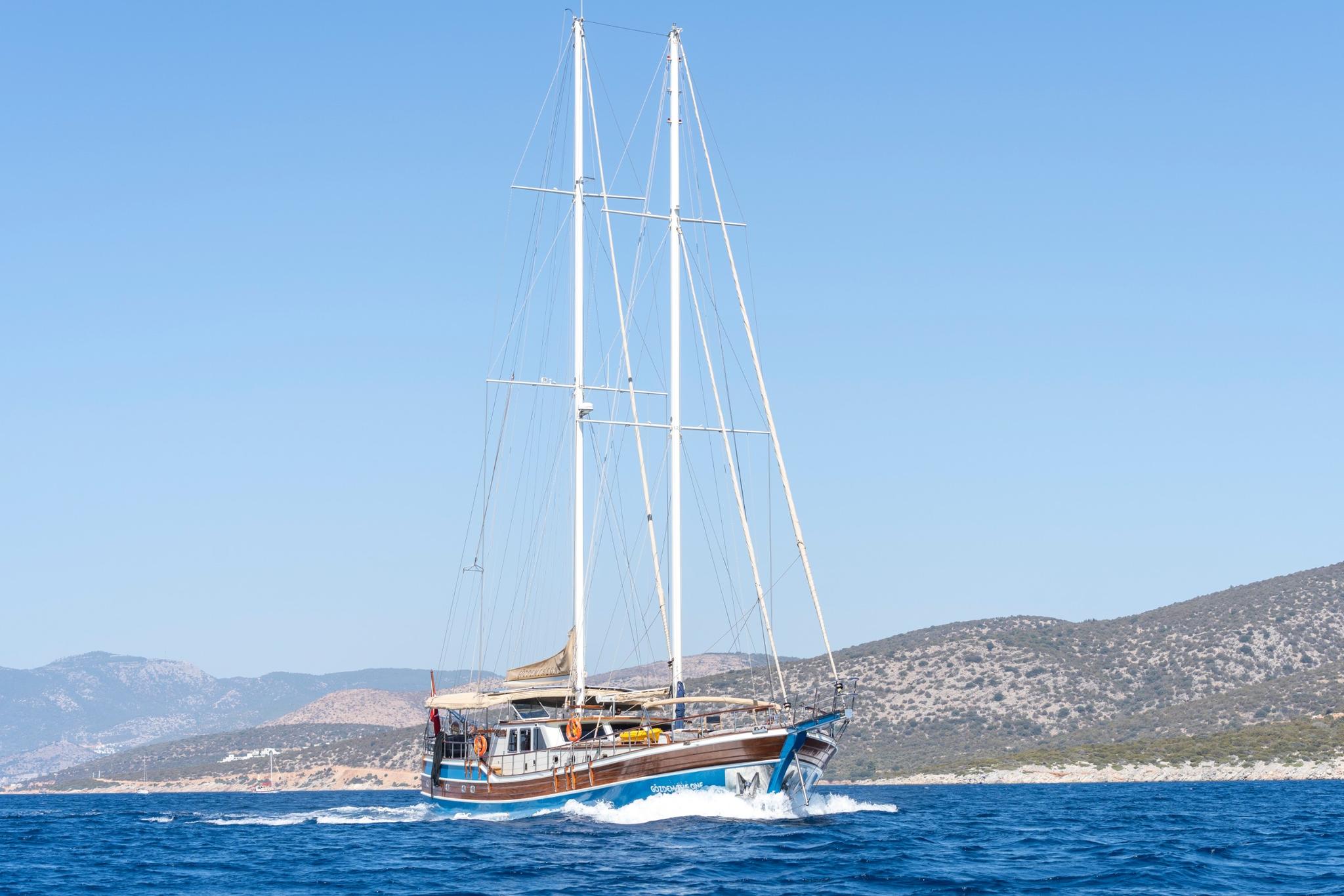 Gözdem The One gulet amenities aerial view in Türkiye