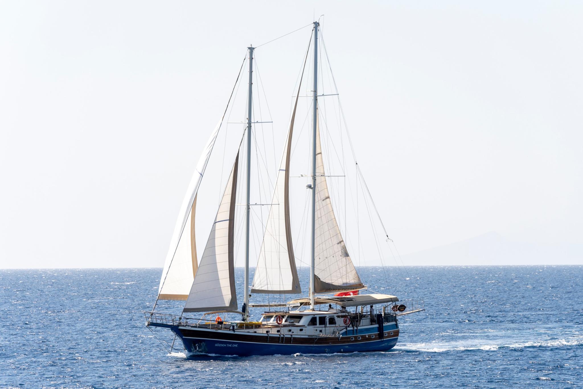 Gözdem The One gulet amenities aerial view in Türkiye