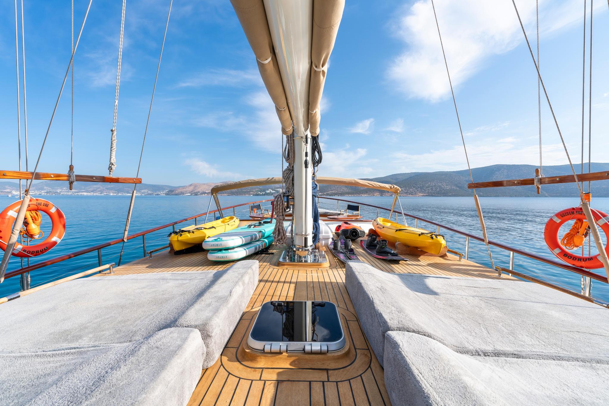 Gözdem The One gulet amenities exterior deck in Türkiye