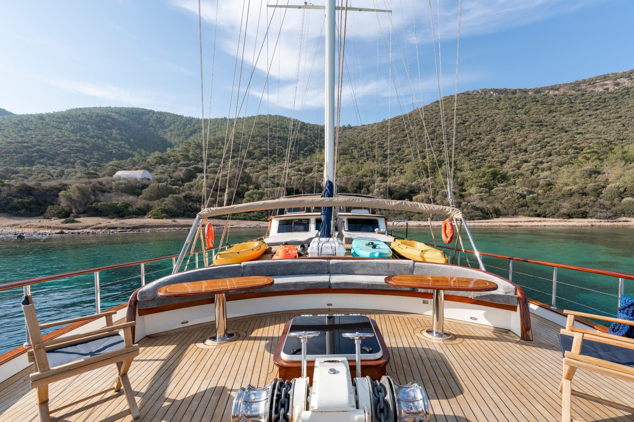 Gözdem The One gulet amenities exterior deck in Türkiye