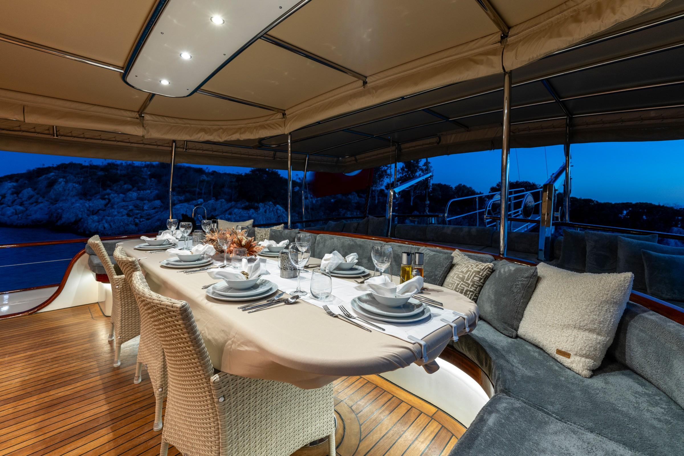 Gözdem The One gulet amenities exterior deck in Türkiye