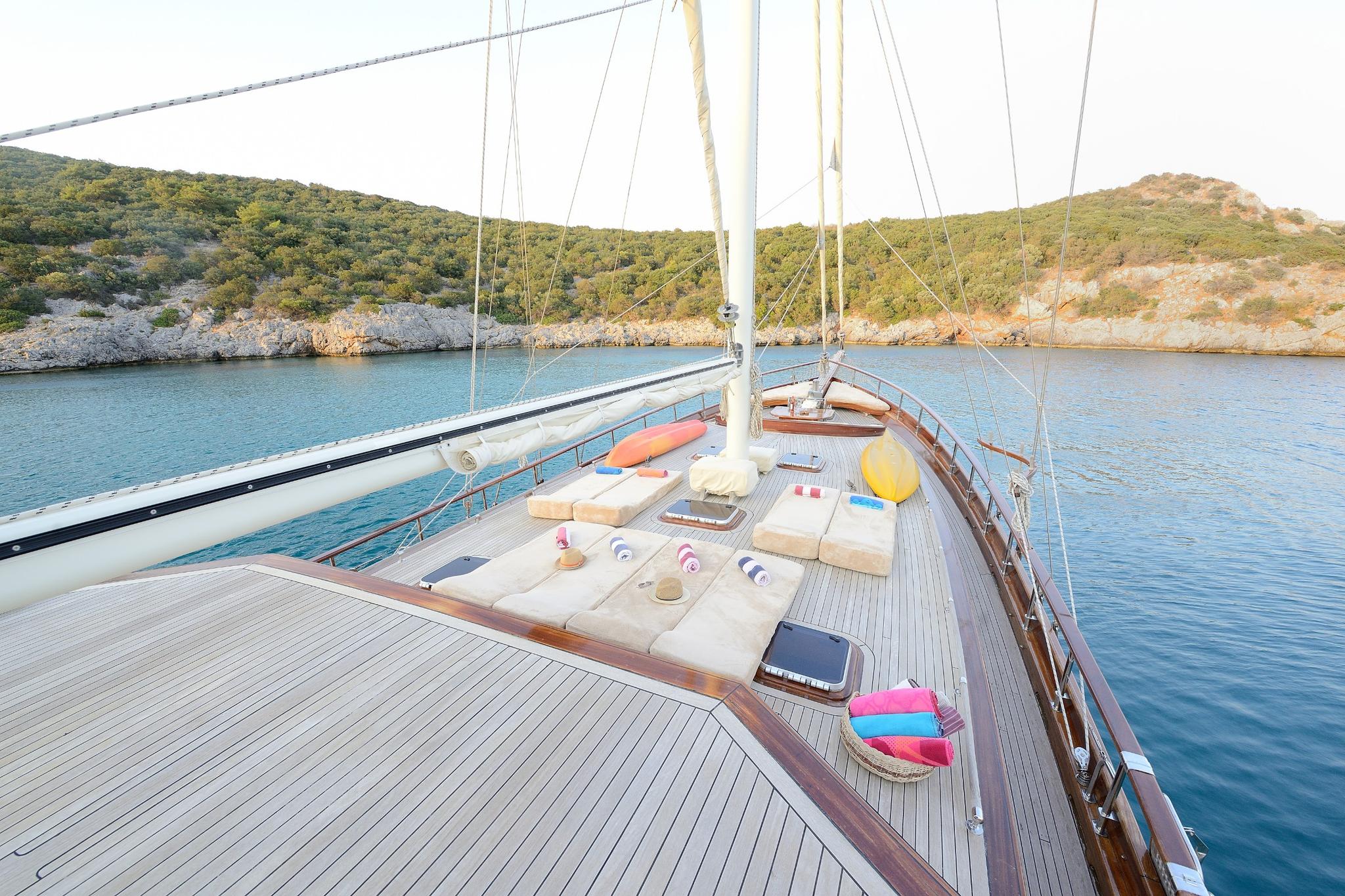 Samarkand gulet amenities exterior deck in Türkiye