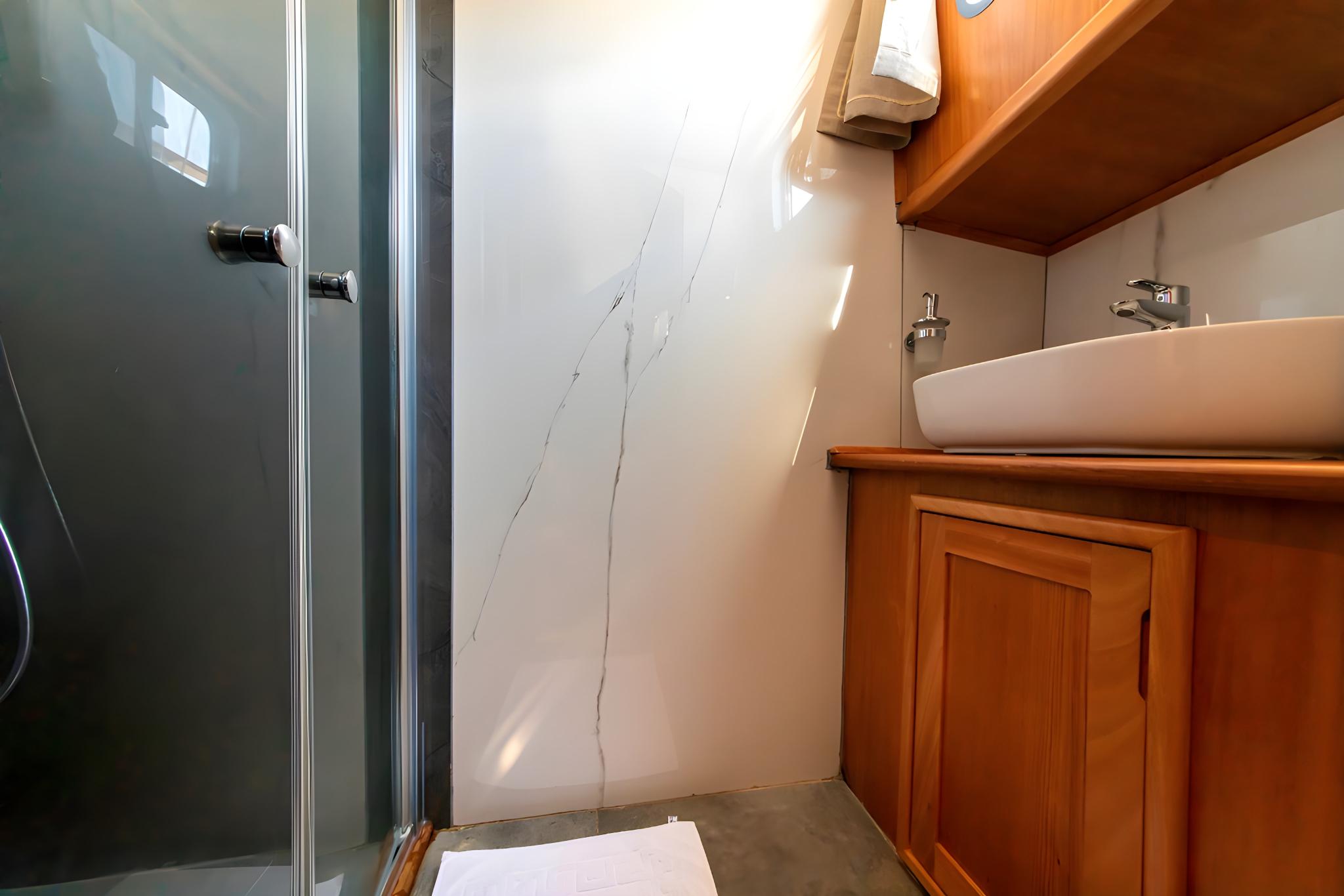 Bodrum Queen gulet accommodation interior cabin in Türkiye