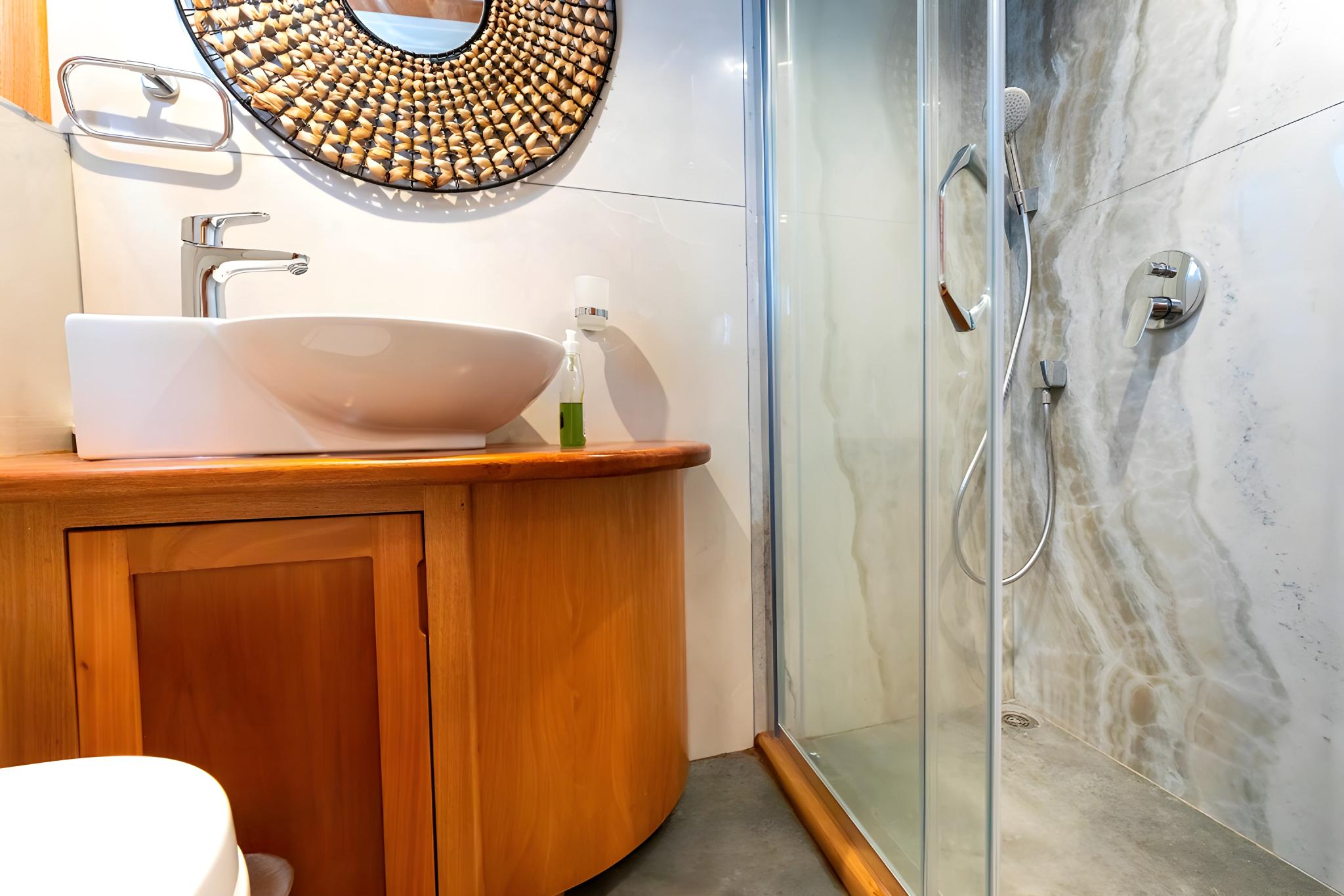 Bodrum Queen gulet accommodation interior cabin in Türkiye