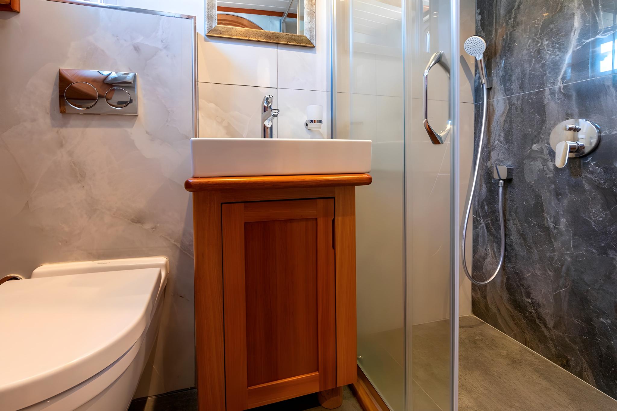 Bodrum Queen gulet accommodation interior cabin in Türkiye