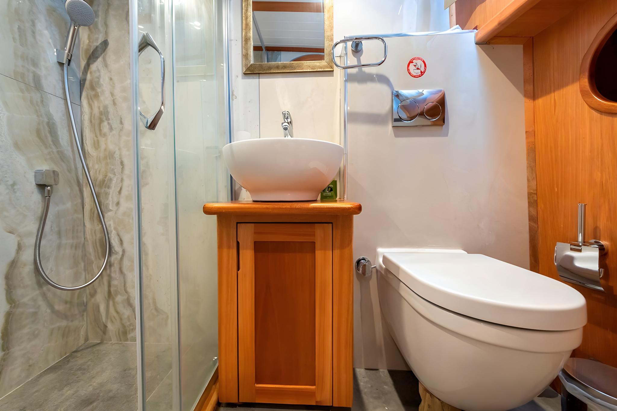 Bodrum Queen gulet accommodation interior cabin in Türkiye