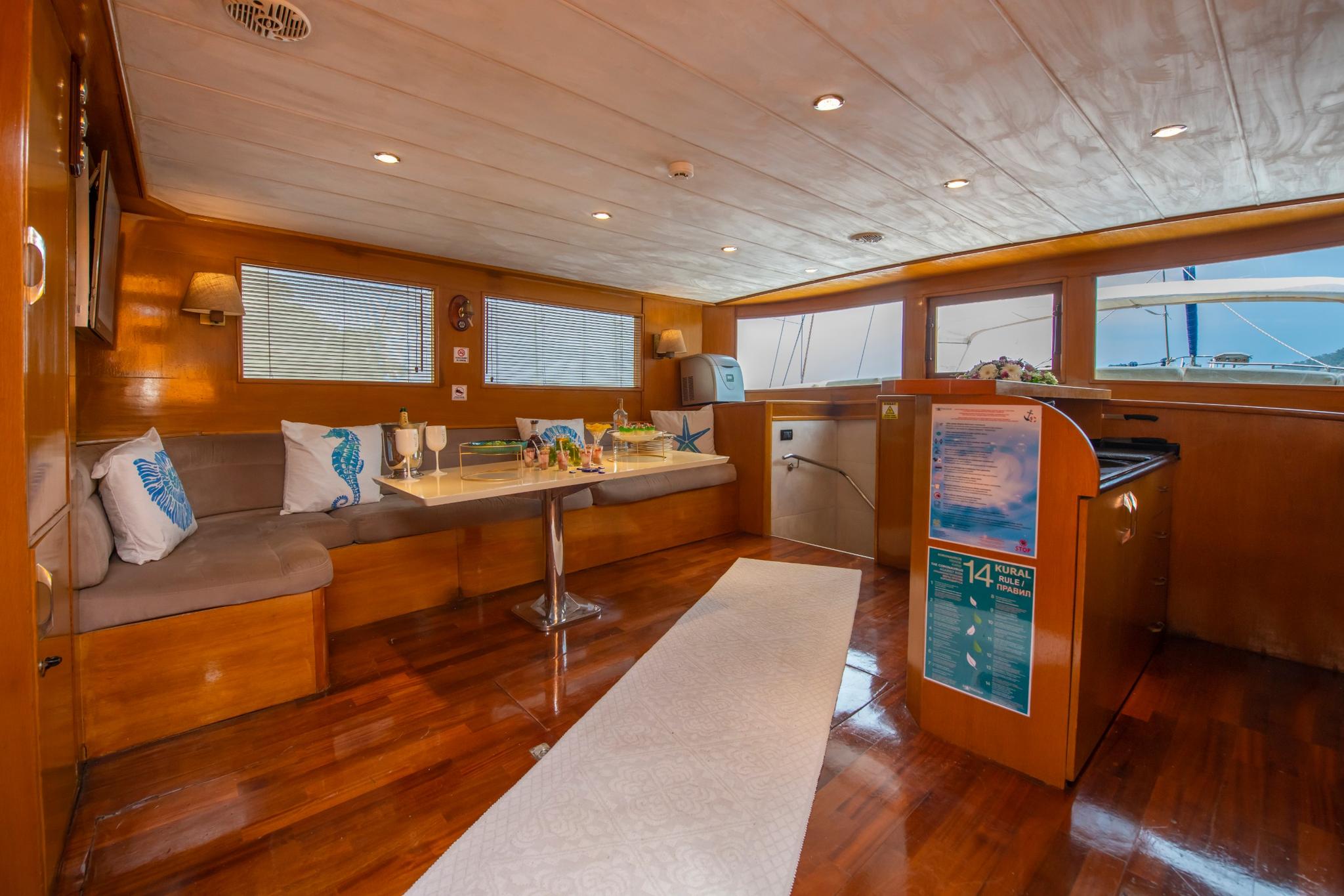 Cemre Mila gulet amenities interior cabin in Türkiye