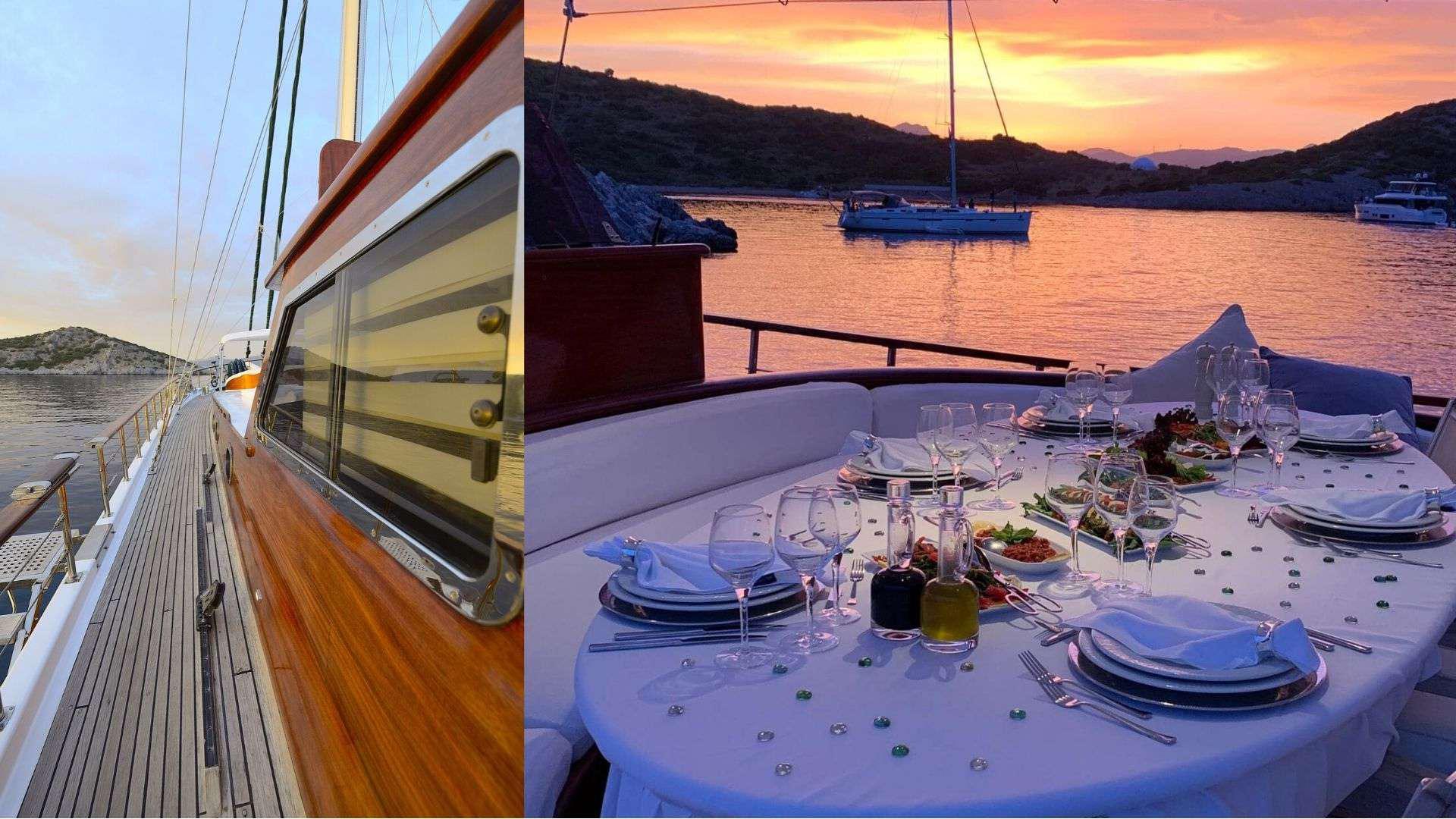 Ecce Navigo gulet lifestyle dining in Greece