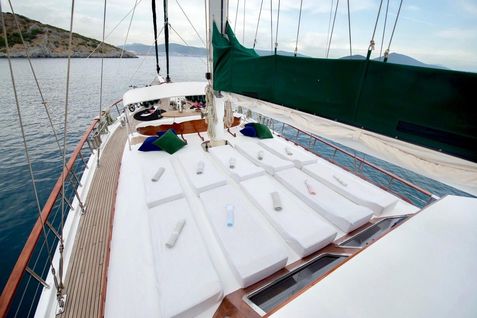 Ecce Navigo gulet amenities exterior deck in Greece