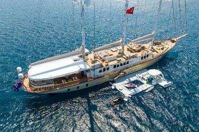 Yazz gulet aerial view in Türkiye