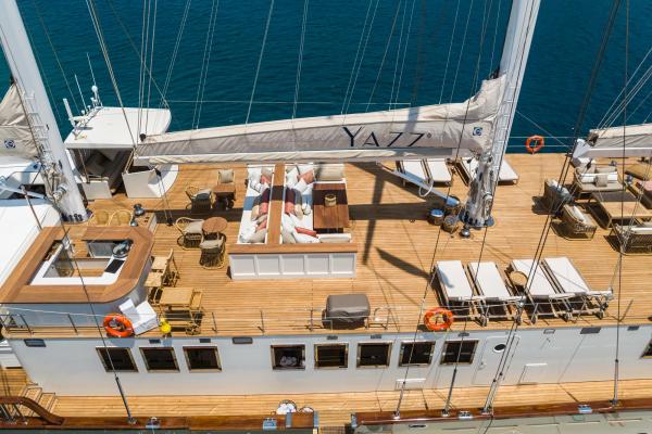 Yazz gulet amenities exterior deck in Türkiye