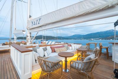 Yazz gulet amenities exterior deck in Türkiye