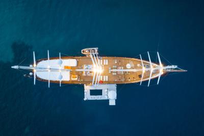 Yazz gulet aerial view in Türkiye