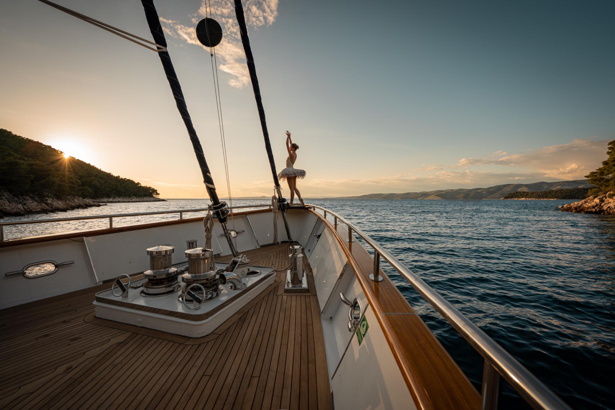 Dalmatino gulet amenities exterior deck in Croatia