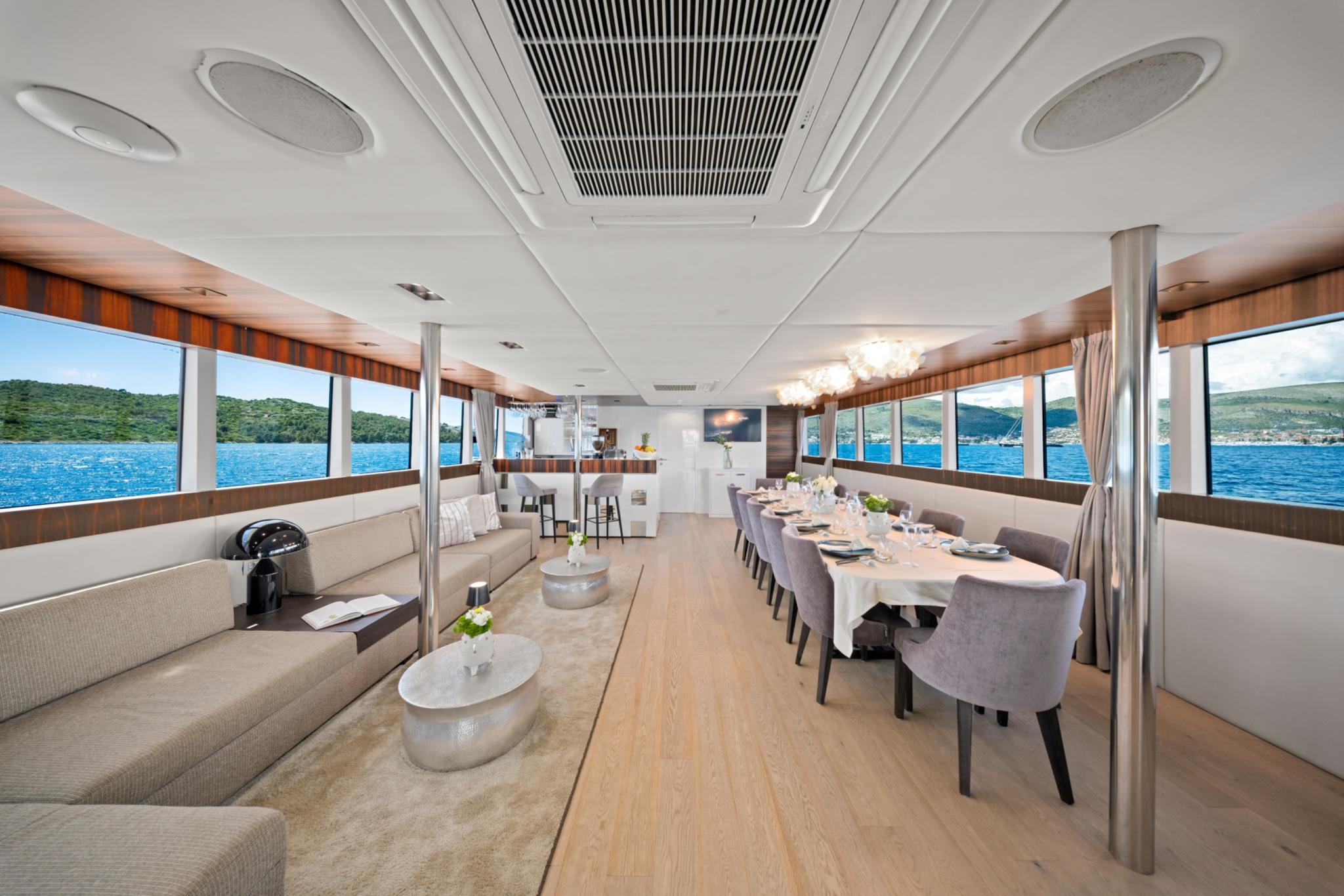 Dalmatino gulet amenities interior cabin in Croatia