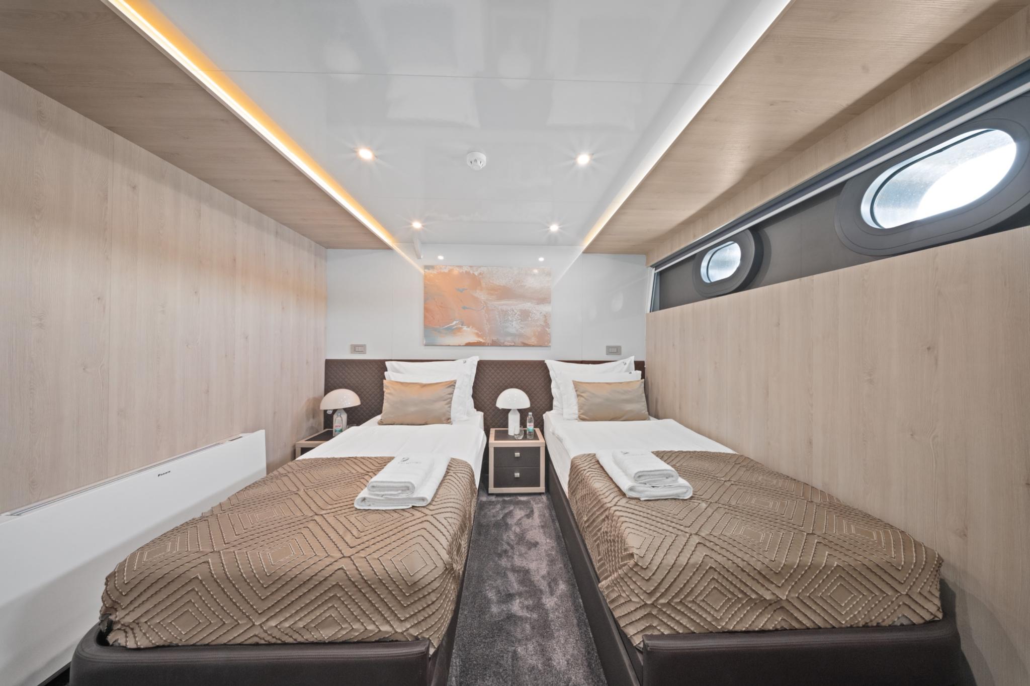 Dalmatino gulet accommodation interior cabin in Croatia