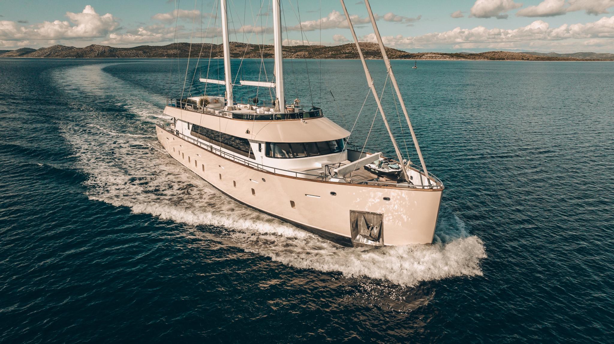 Maxita gulet aerial view in Croatia