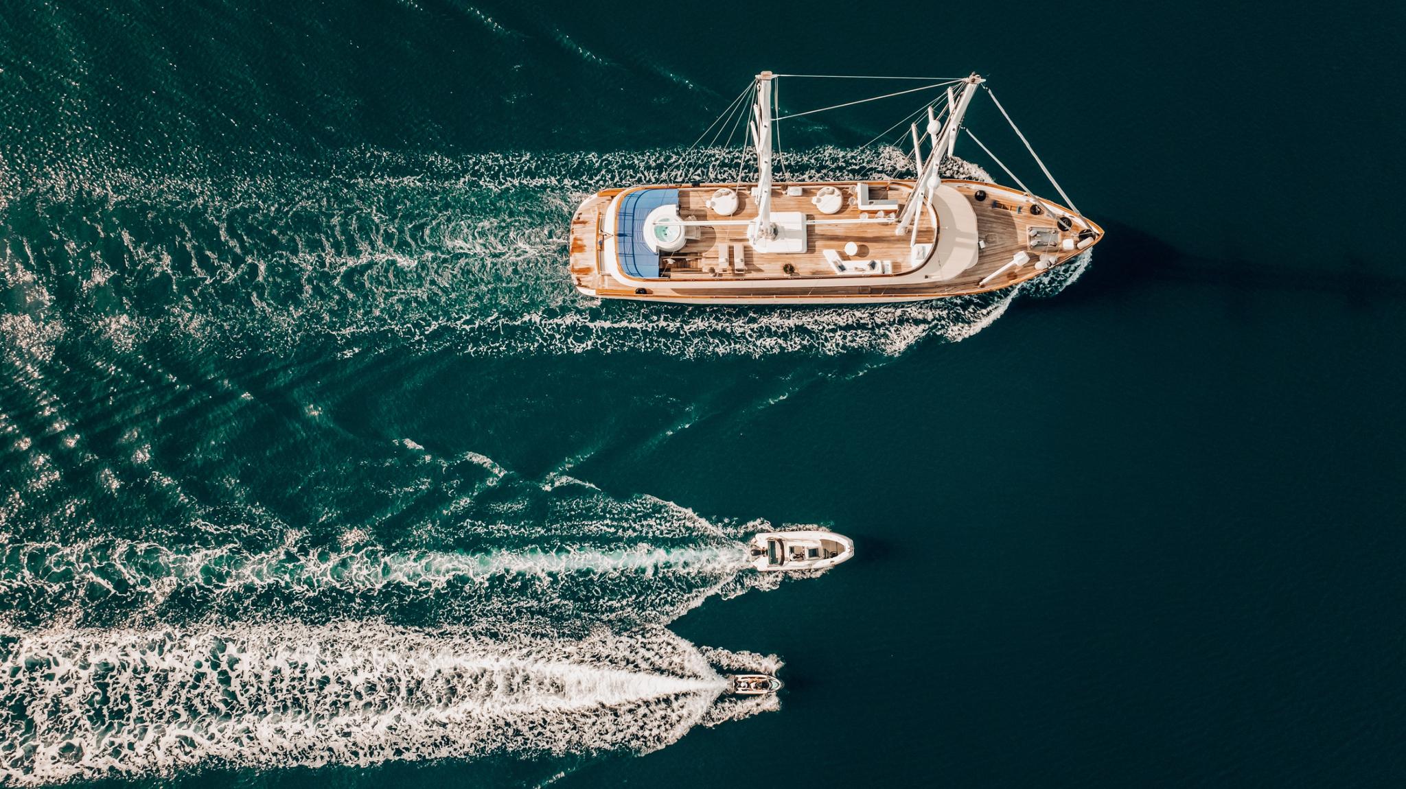 Maxita gulet aerial view in Croatia