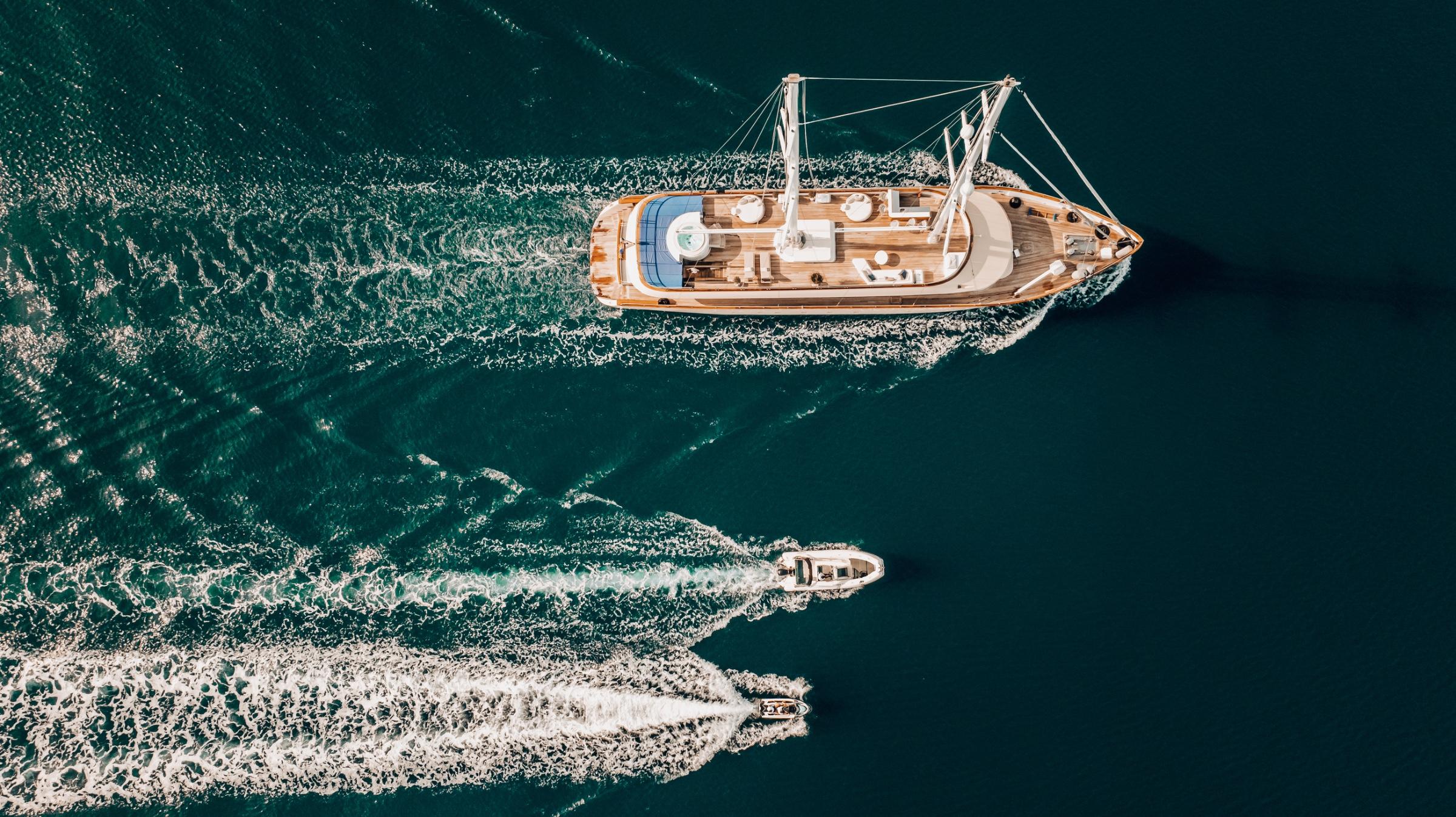 Maxita gulet aerial view in Croatia