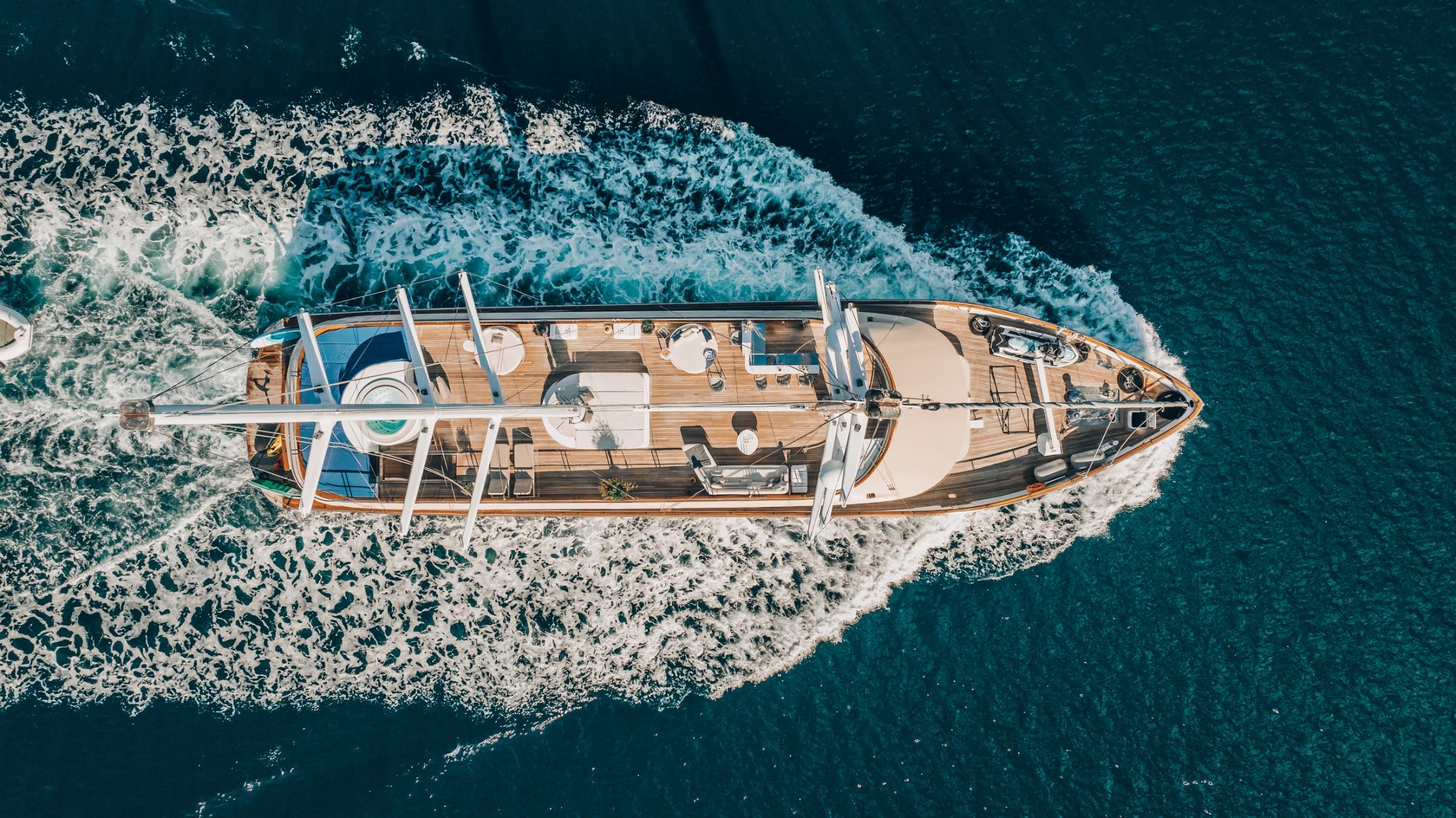 Maxita gulet aerial view in Croatia