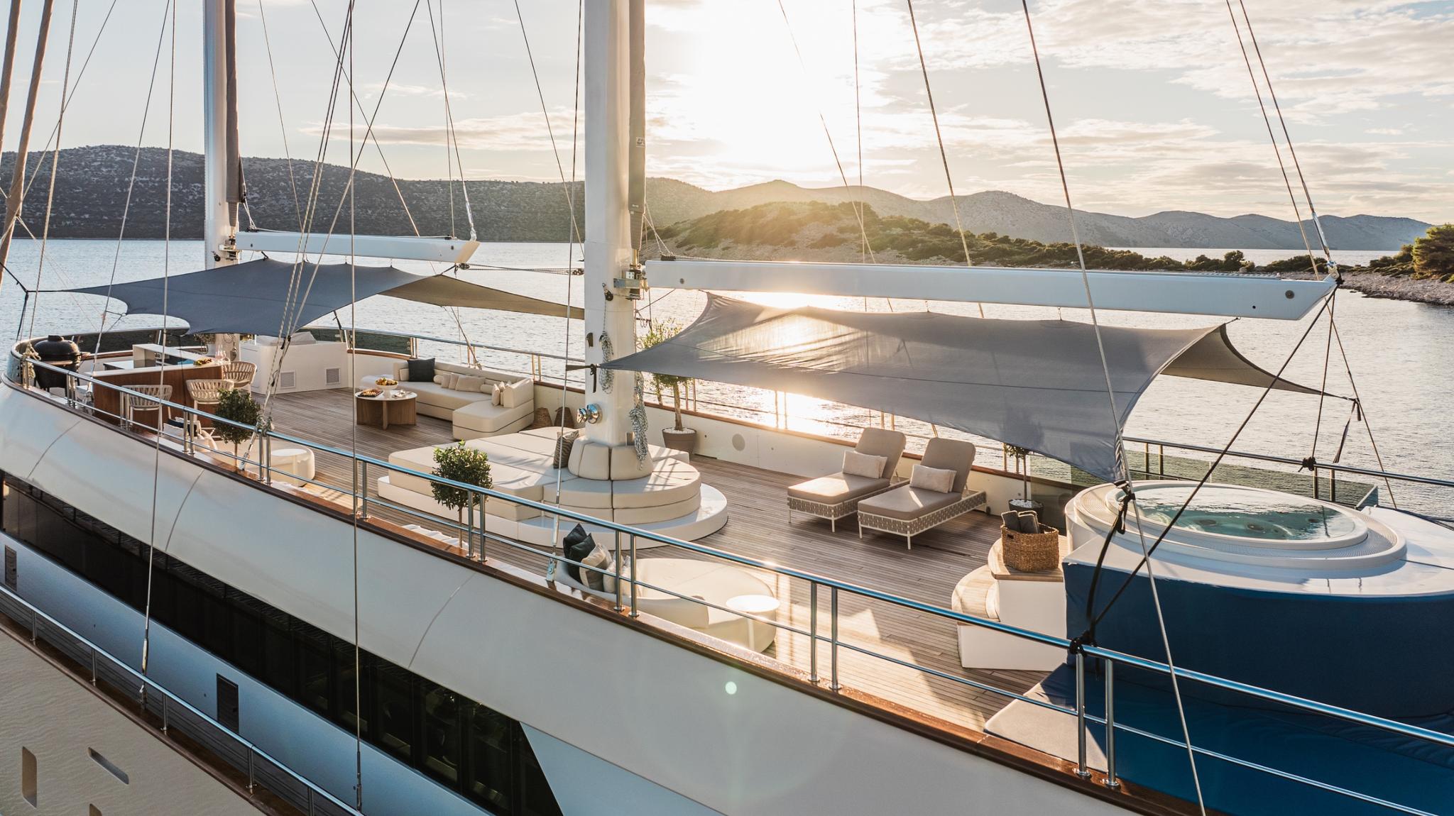 Maxita gulet exterior deck in Croatia