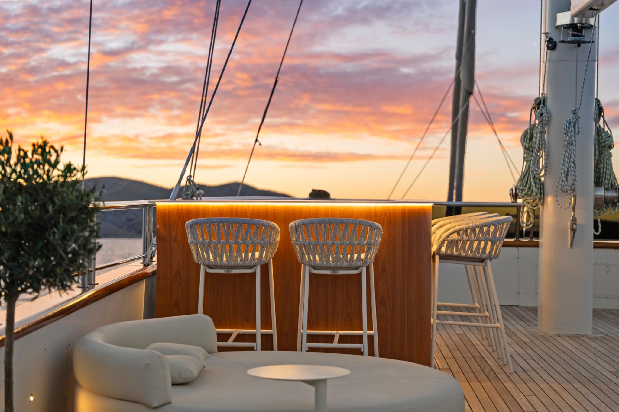 Maxita gulet amenities exterior deck in Croatia