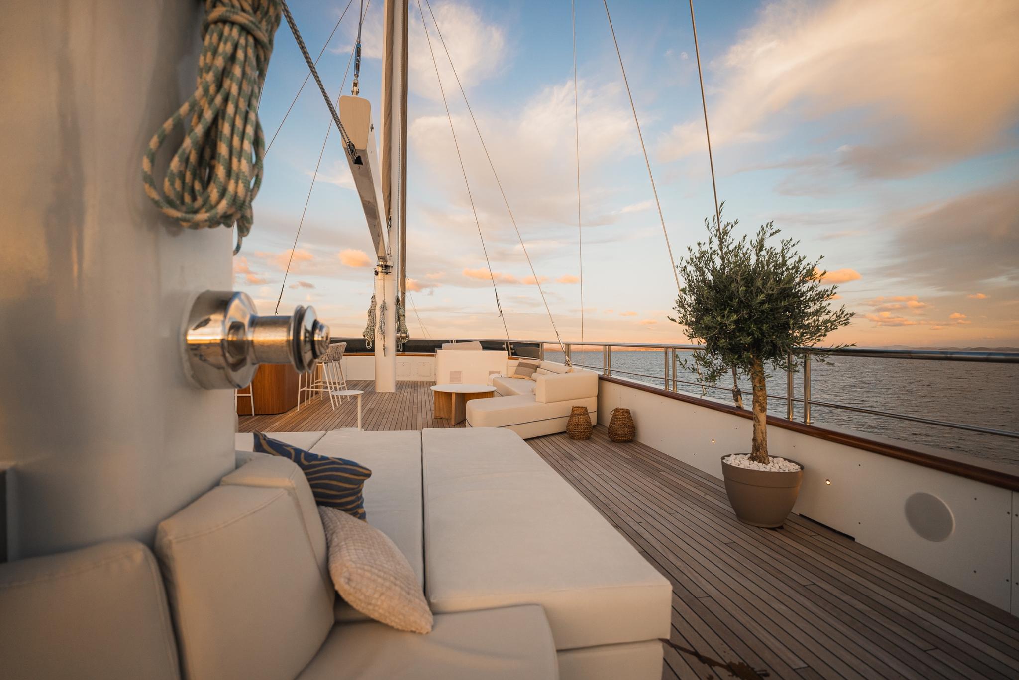 Maxita gulet amenities exterior deck in Croatia
