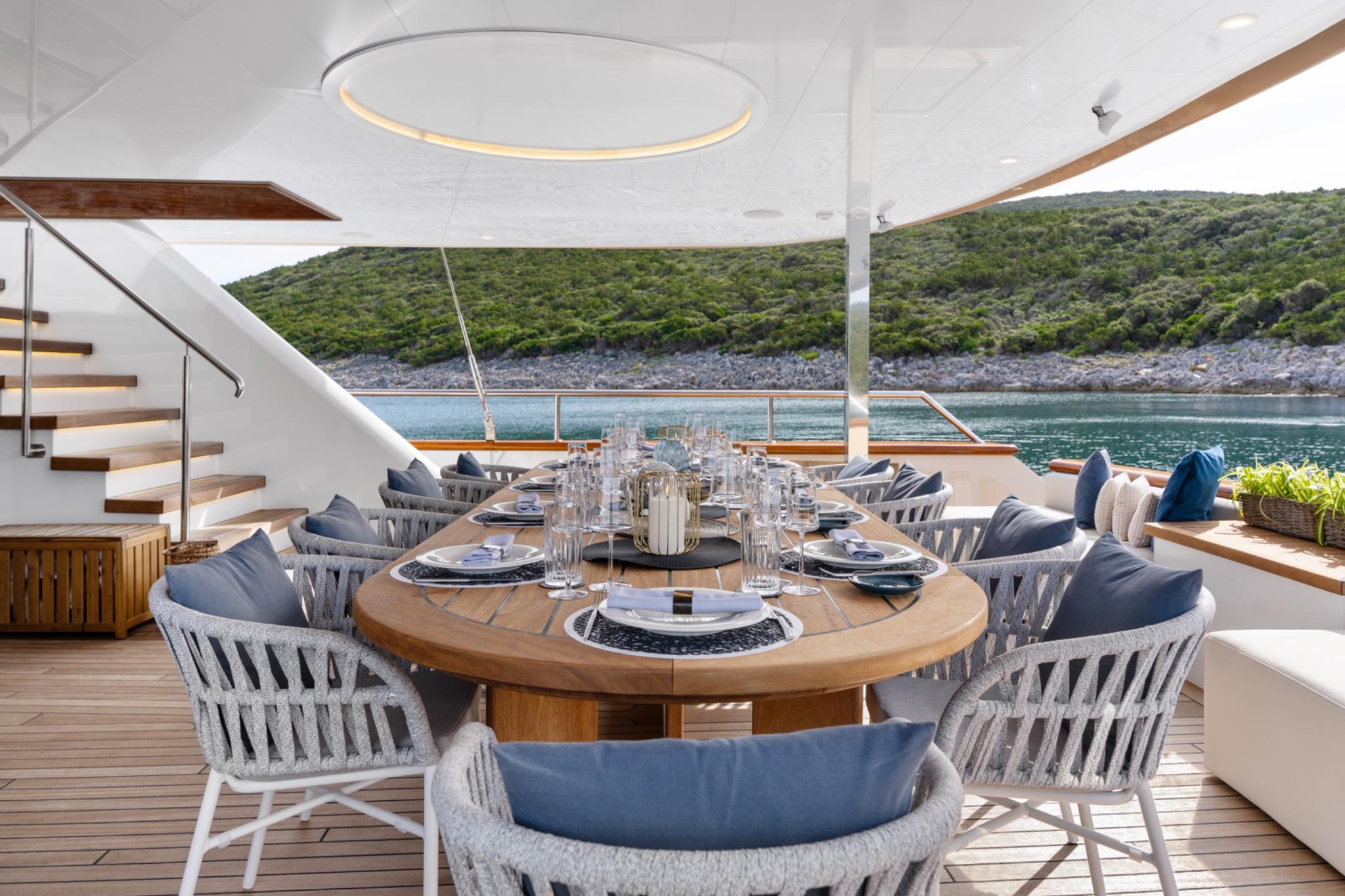 Maxita gulet exterior deck in Croatia