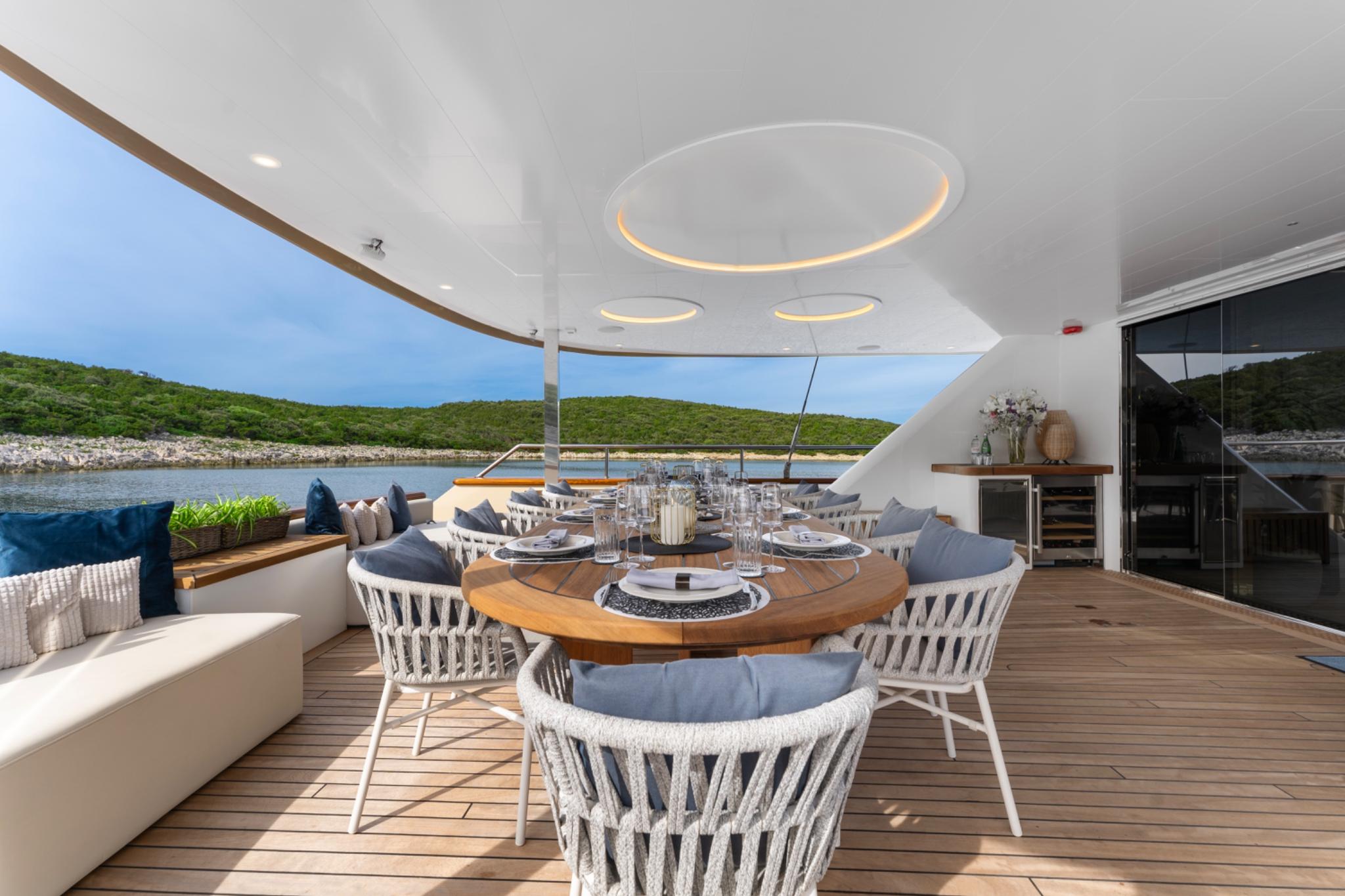 Maxita gulet exterior deck in Croatia