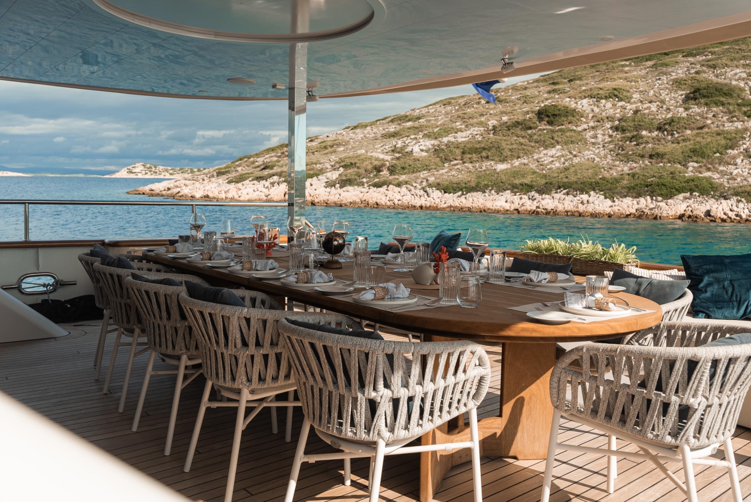Maxita gulet exterior deck in Croatia