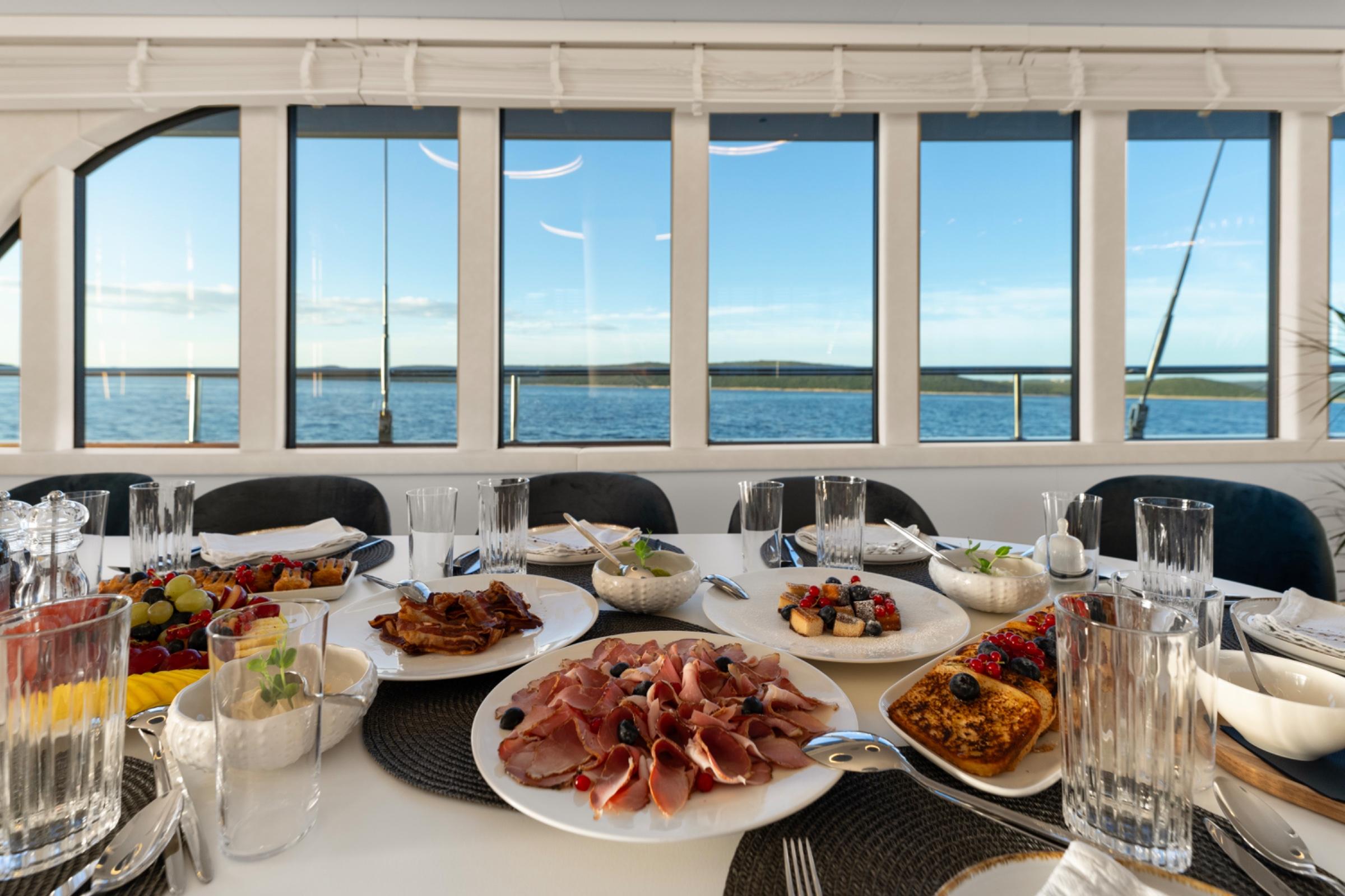 Maxita gulet lifestyle dining in Croatia