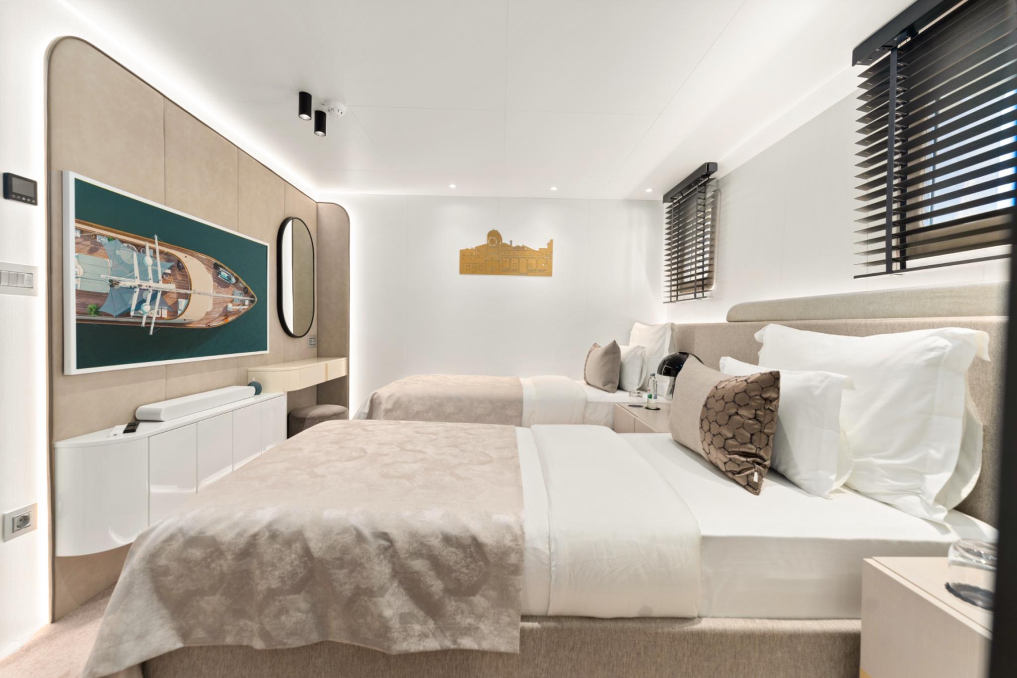 Maxita gulet interior cabin in Croatia