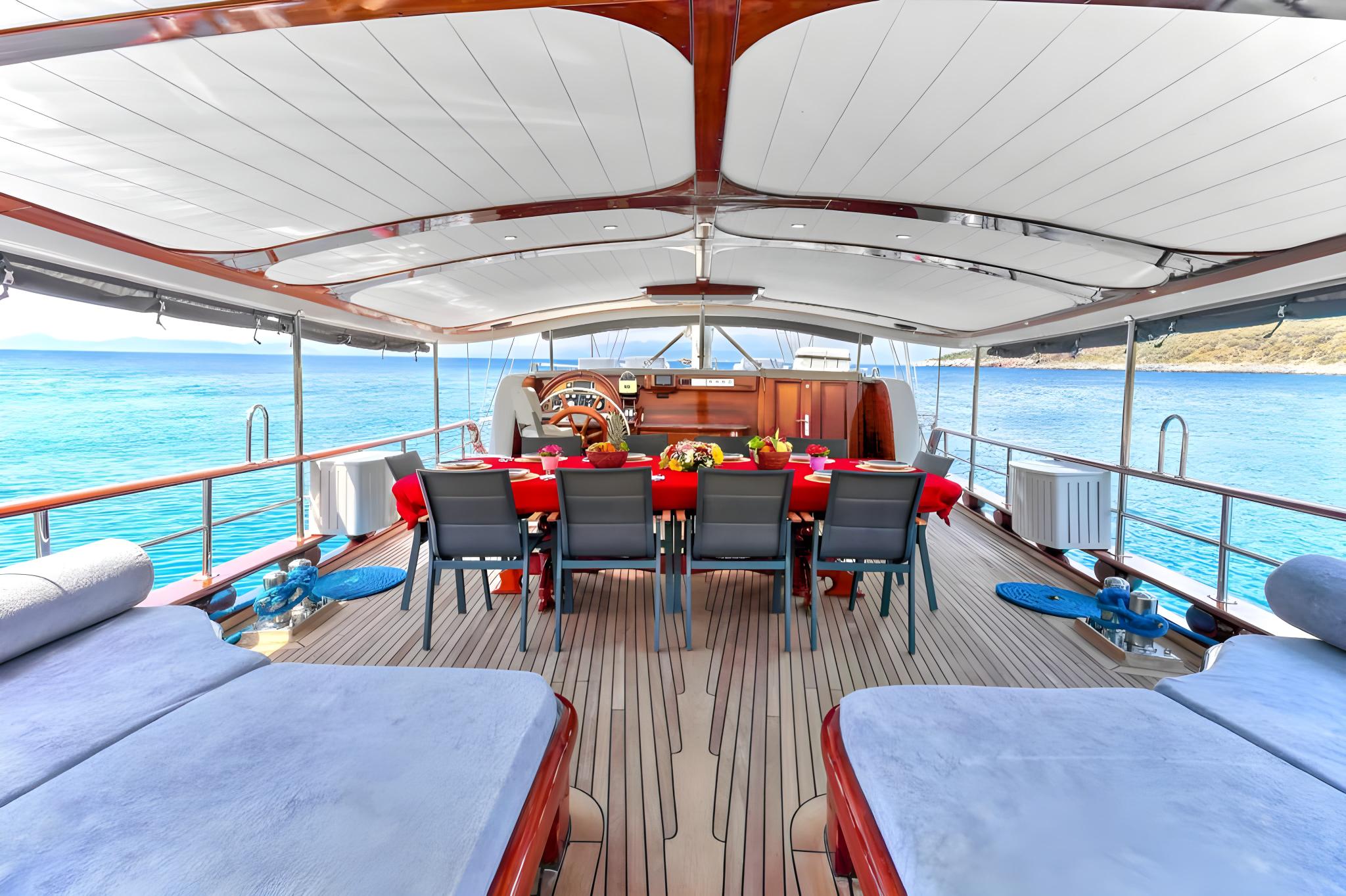 Mehmet Ayaz gulet amenities exterior deck in Türkiye