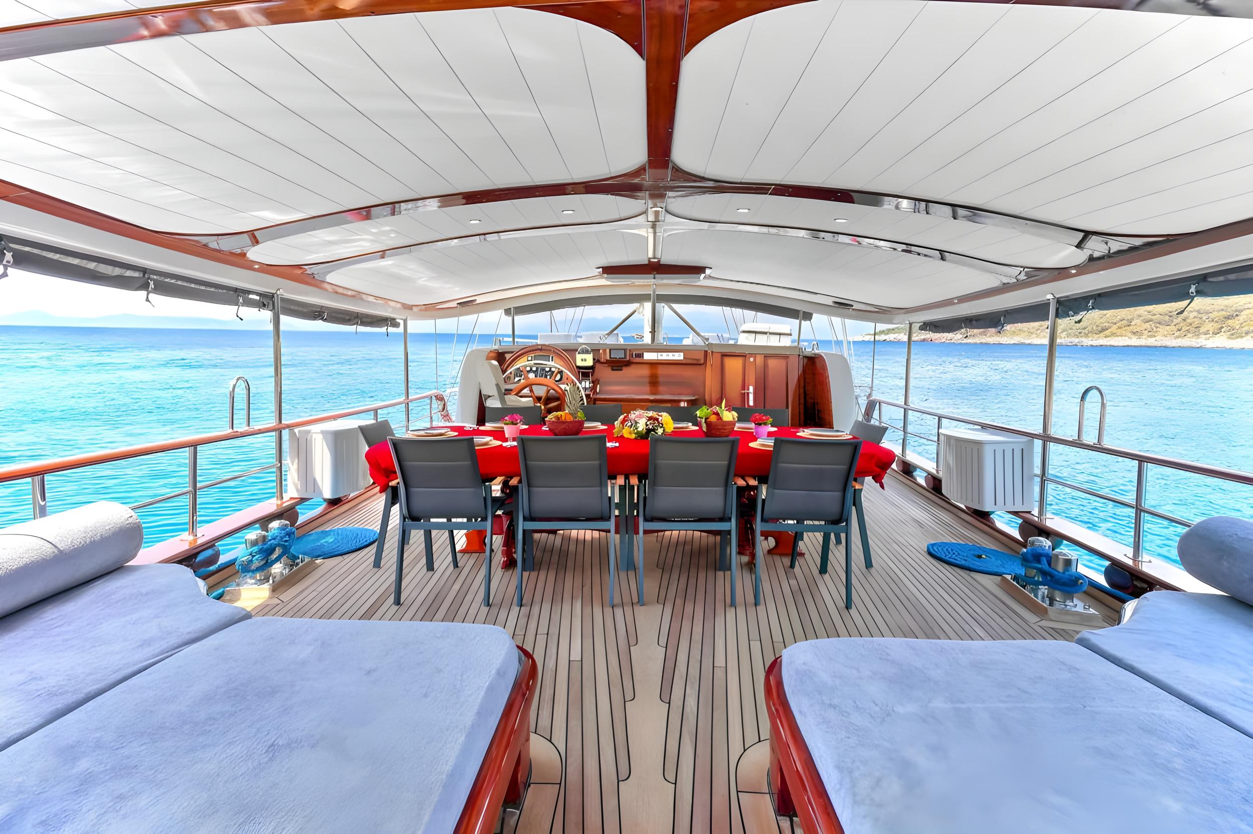 Mehmet Ayaz gulet amenities exterior deck in Türkiye